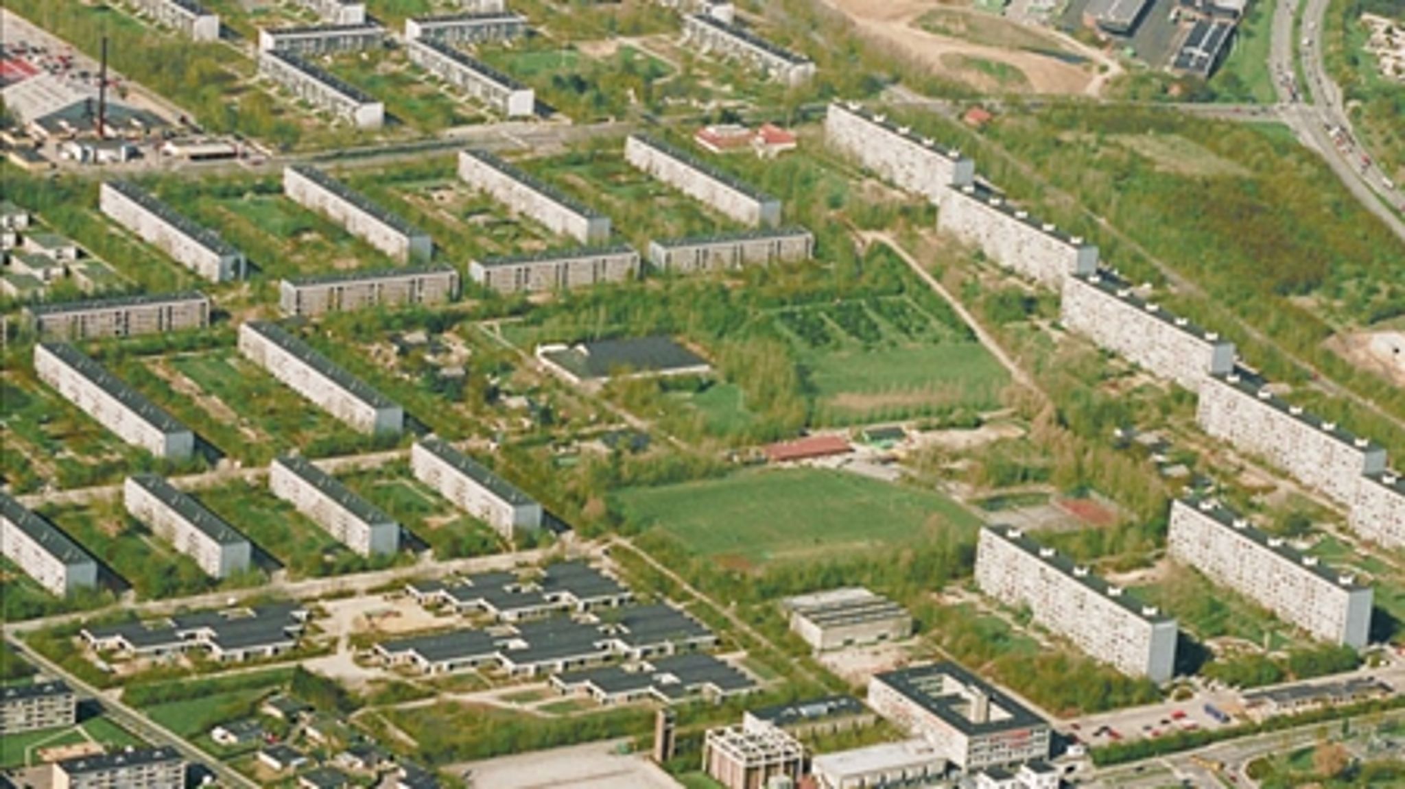 Gellerup-parken ved Århus set fra luften.  