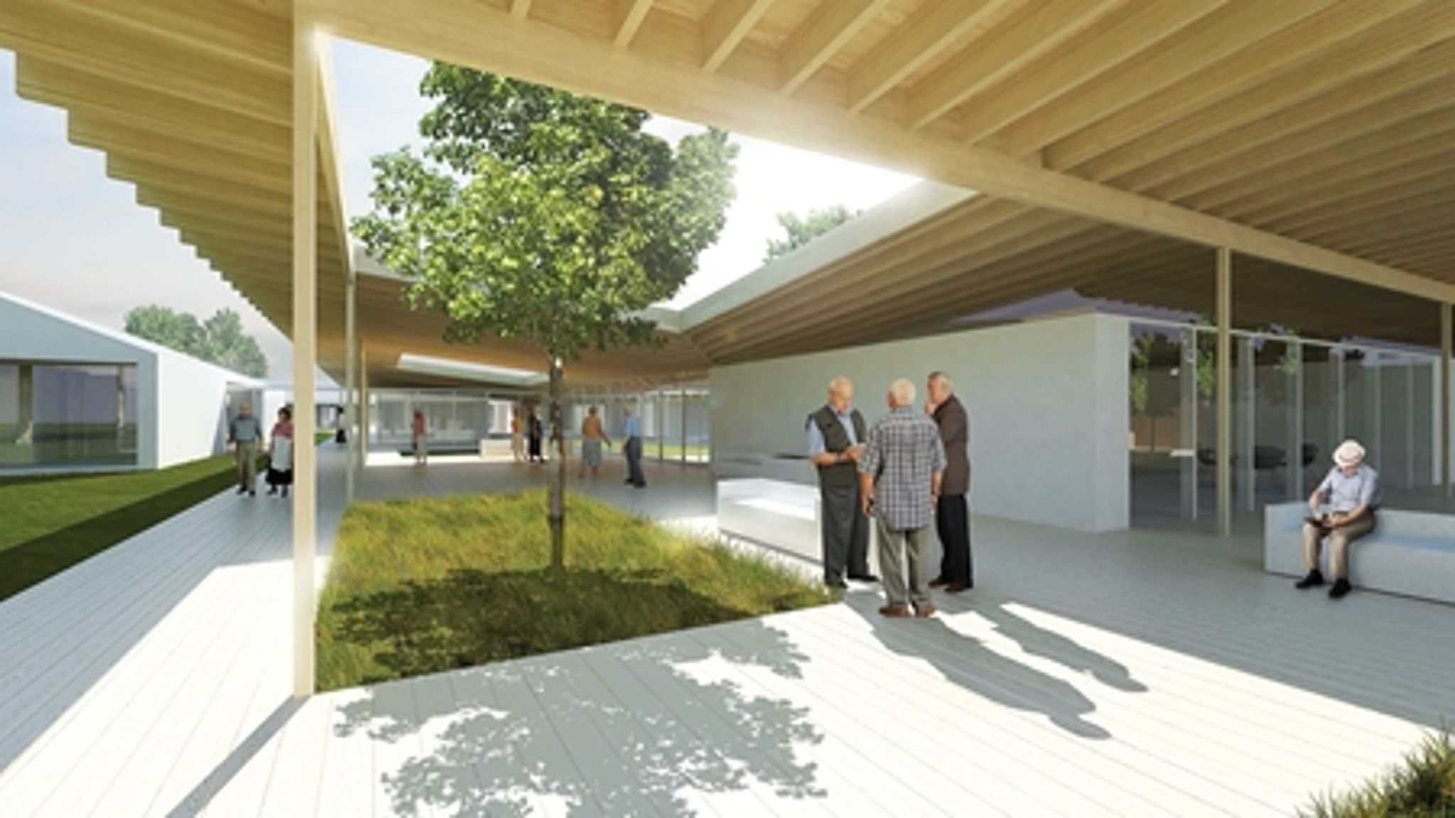 Rise Plejehjem forsøger at give de ældre større livskvalitet ved at bruge velfærdsteknologi. Her ses en af arkitektegningerne til byggeprojektet. 