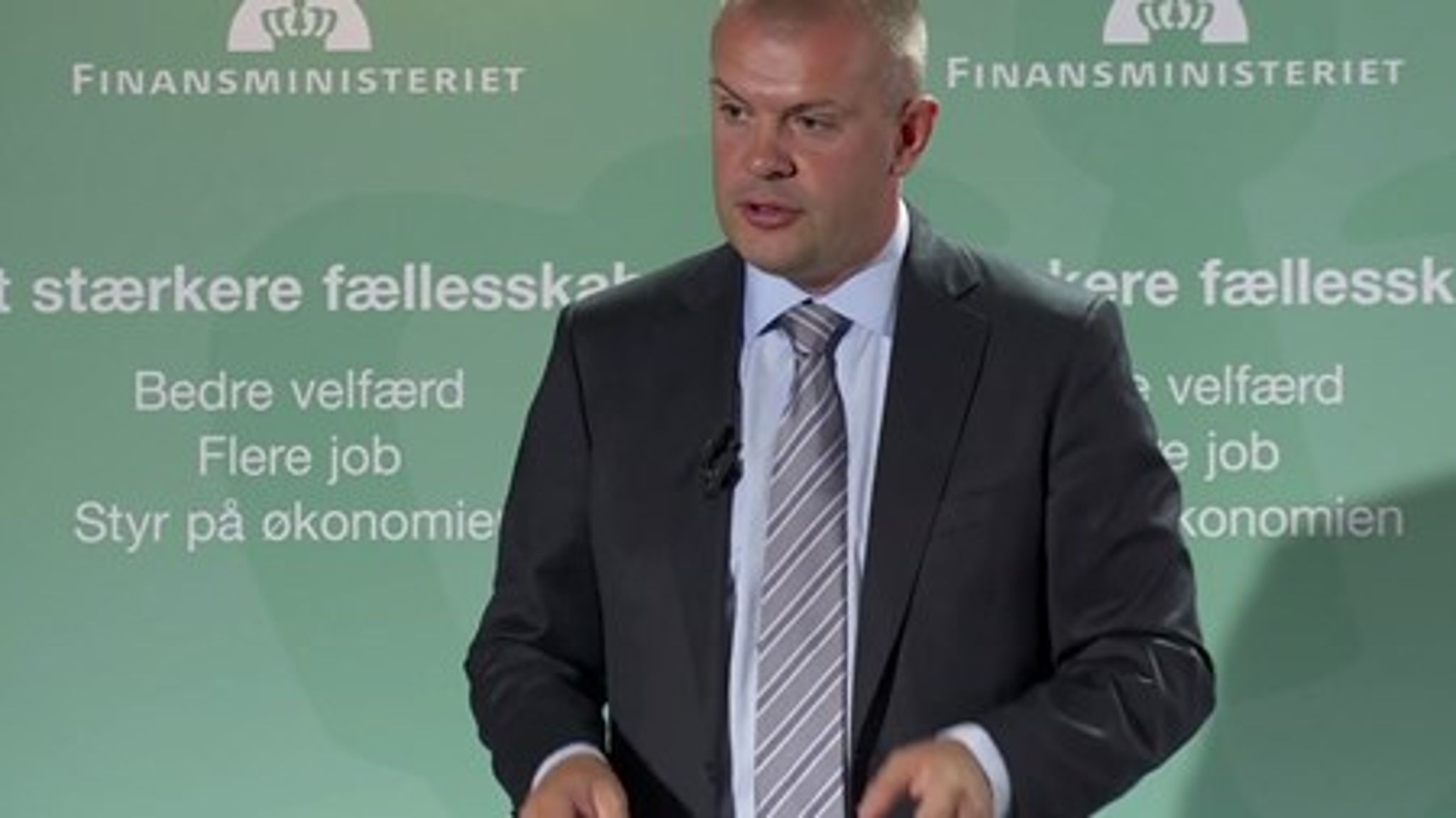 Bjarne Corydon under fremlæggelsen af tirsdagens finanslovsforslag.