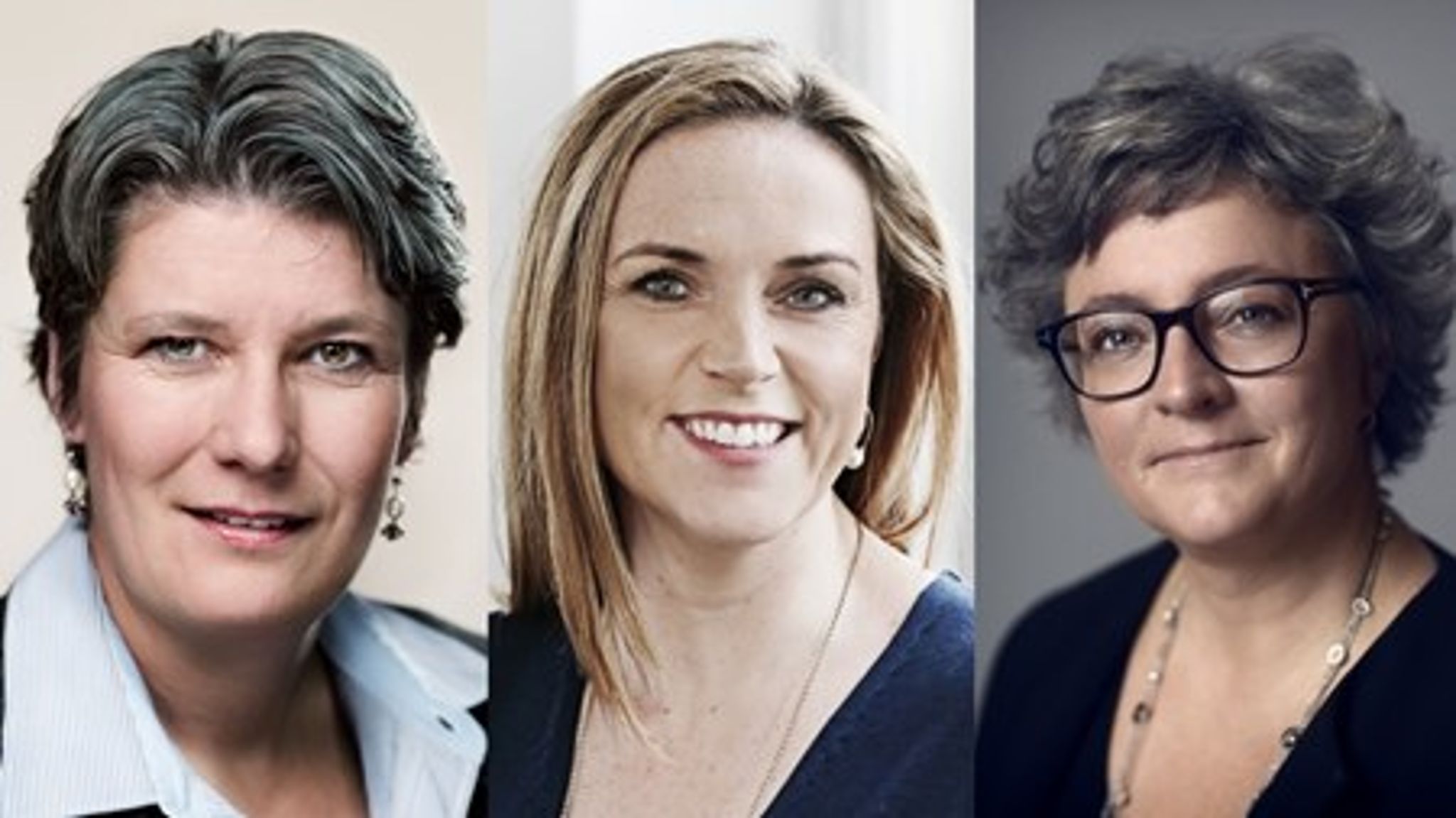 Kvinderne giver nu mændene modspil i erhvervslivet og organisationsverden. Her&nbsp;Gitte Lillelund Bech, Karen Hækkerup og Anne Steffensen.