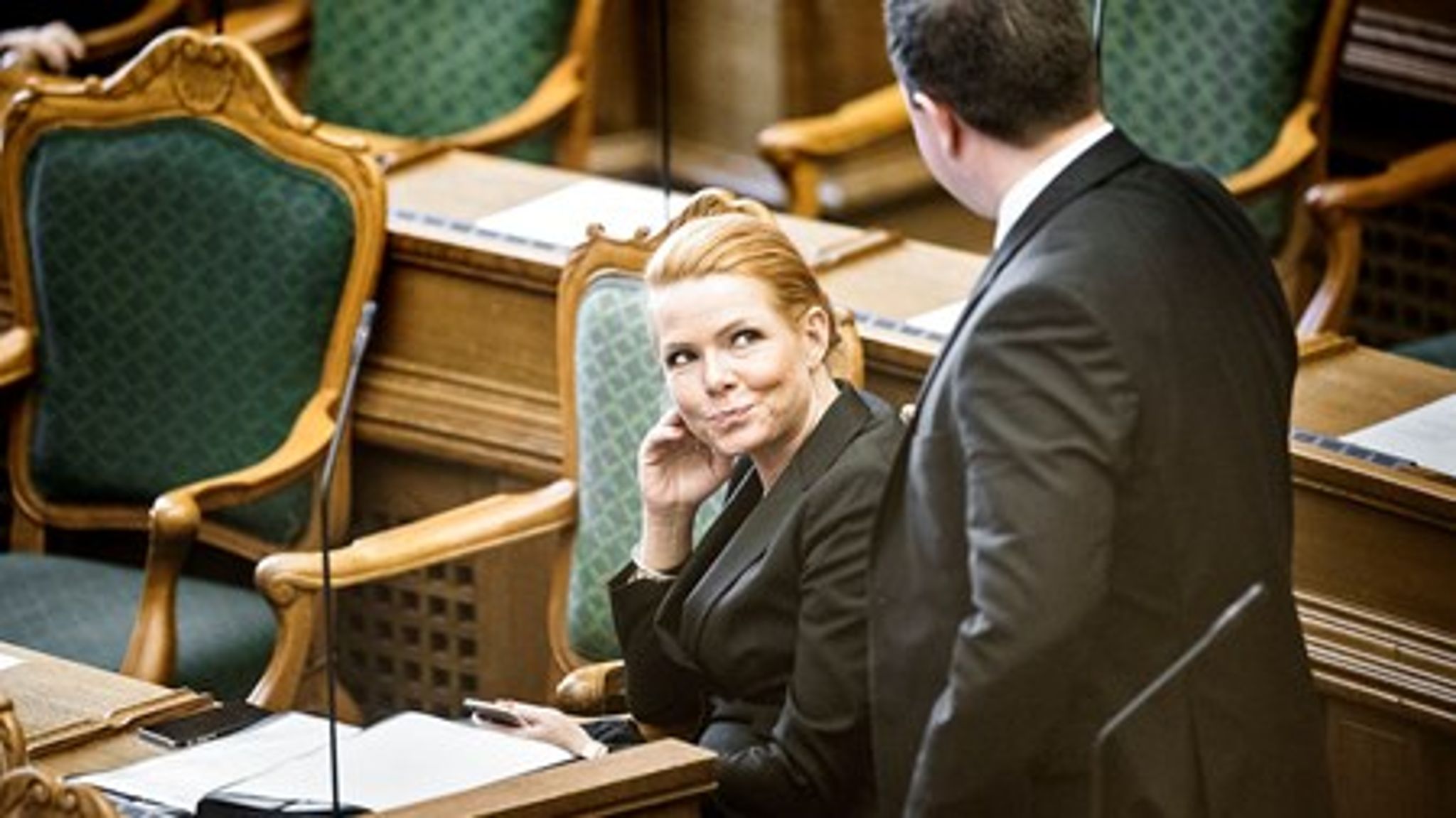 Både udlænidnge- og integrationsminister Inger Støjberg og Dansk Folkepartis Martin Henriksen var på talerstolen under debatten forud for afstemningen om de omdiskuterede udlændingestramninger. 