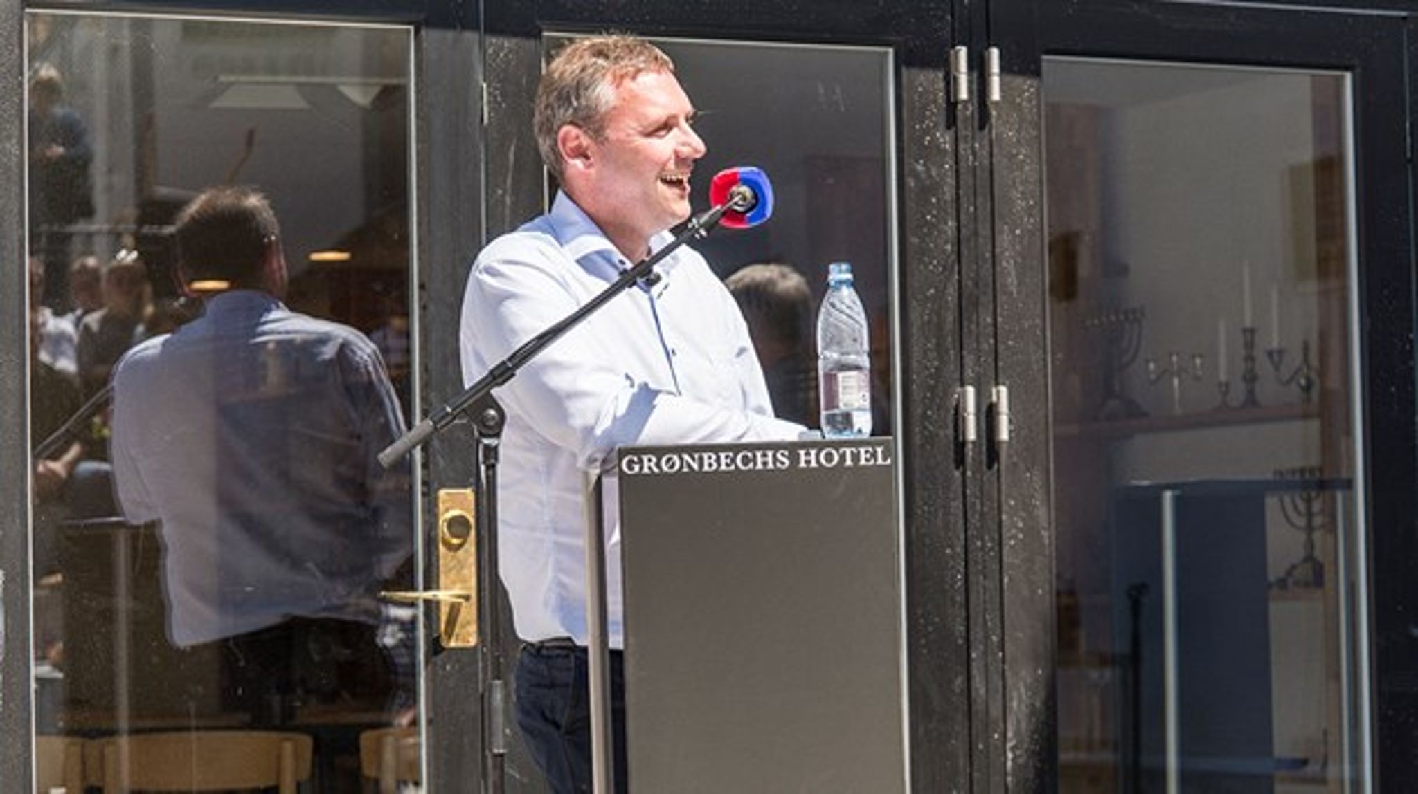 Claus Richter deltog også i partisekretærdebatten på Folkemødet&nbsp;sidste år, hvor den fandt sted på Grønbechs Hotel i Allinge.