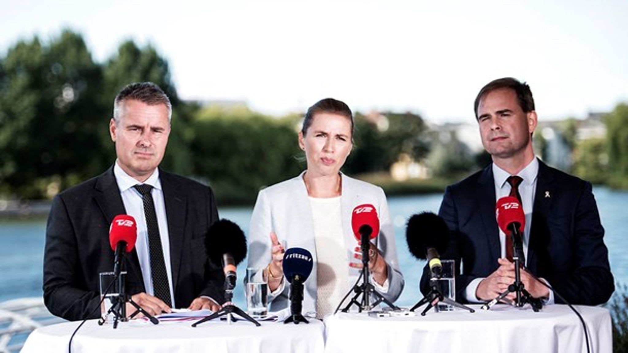 Socialdemokraternes pressemøde på sommergruppemødet blev holdt ved Planetariet i København. 