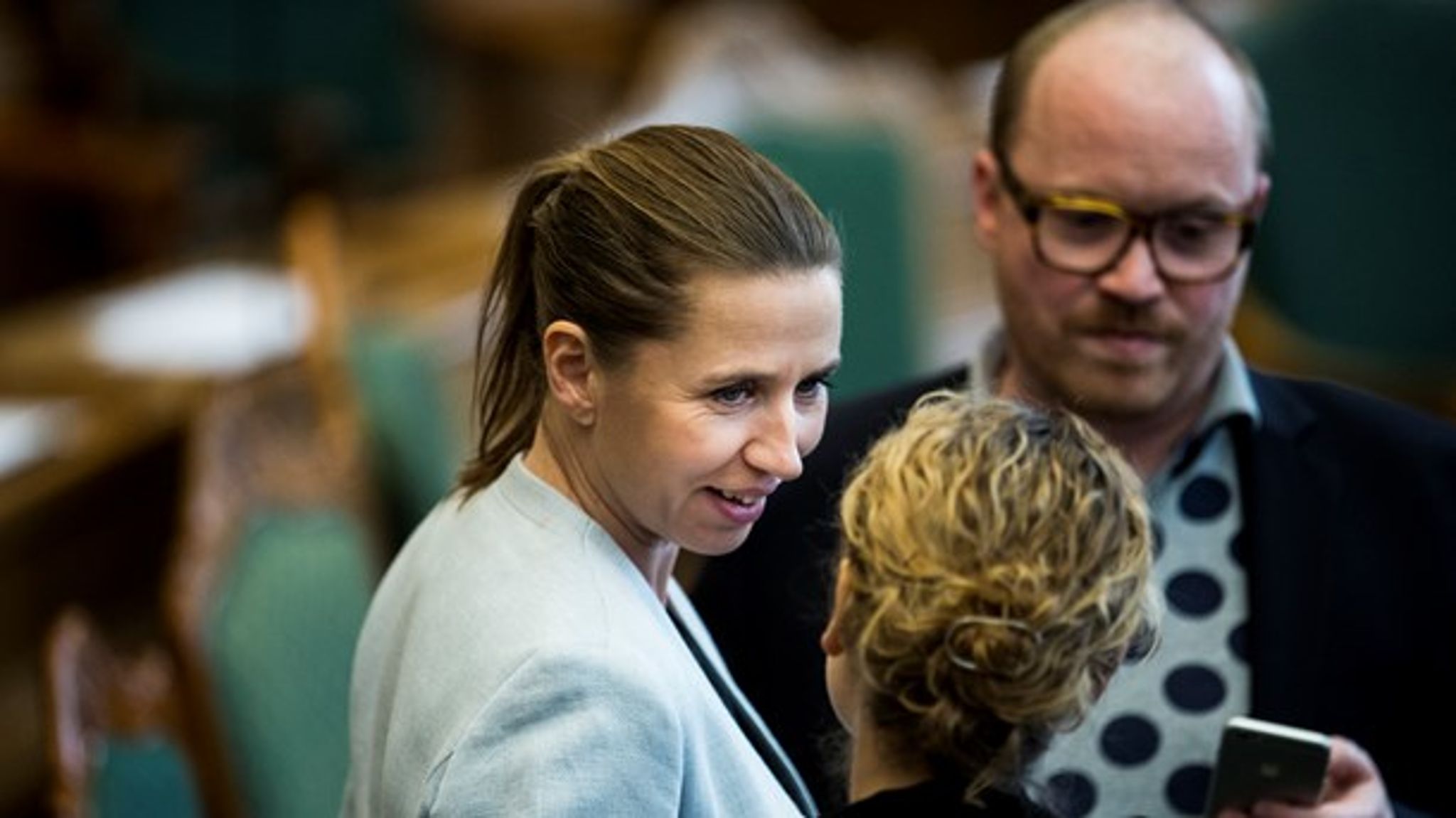 <span>Mette Frederiksen (S) med Alternativets Rasmus Nordquist og (bagsiden af) Enhedslistens Pernille Skipper.<br>En fælles frokost mellem oppositionens frontfigurer kan måske forbedre stemningen mellem dem, men en samlet politisk vision bliver der ikke tale om.<br></span>