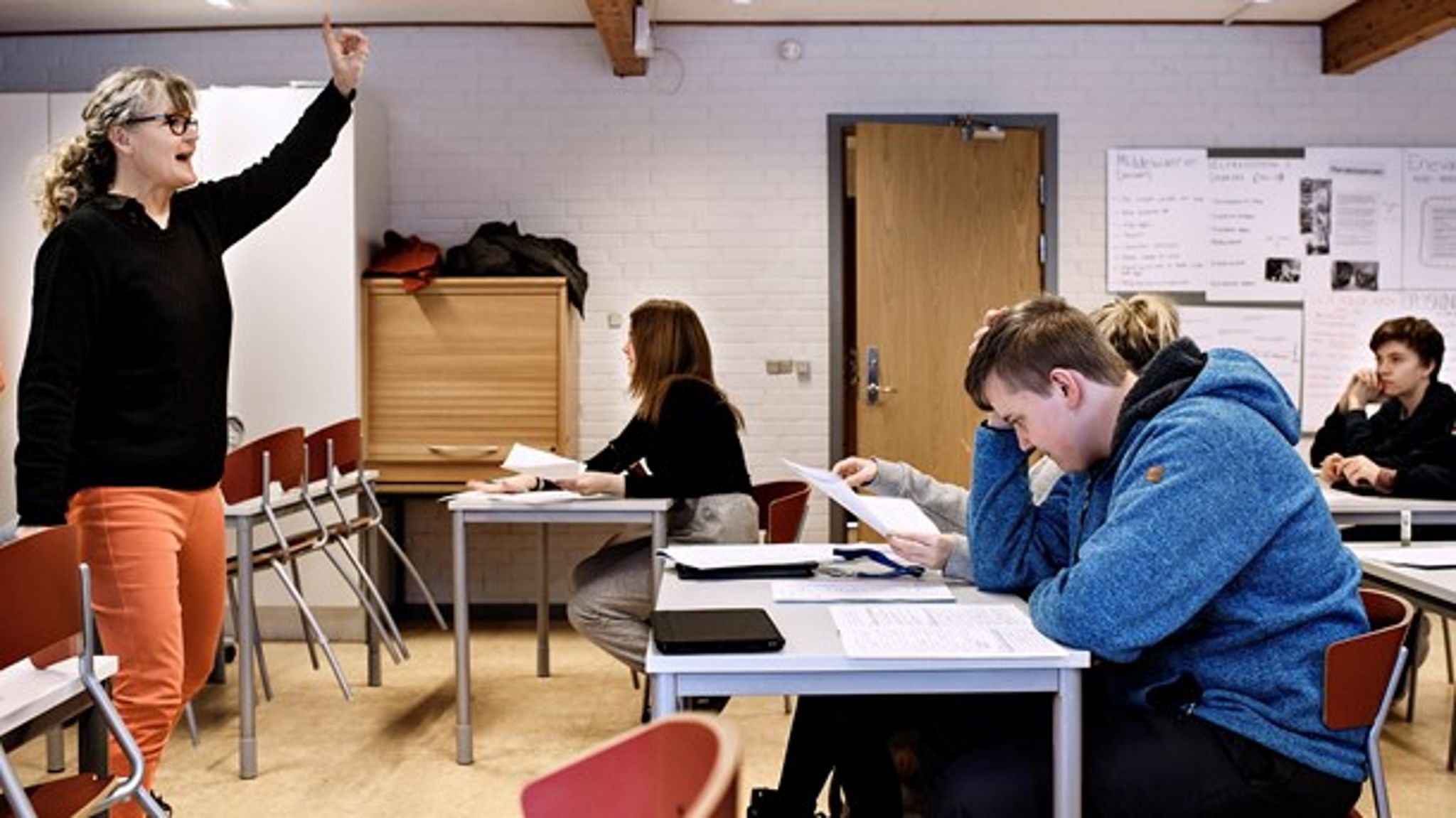 Danskundervisning på&nbsp;Faarevejle Fri- og Efterskole.