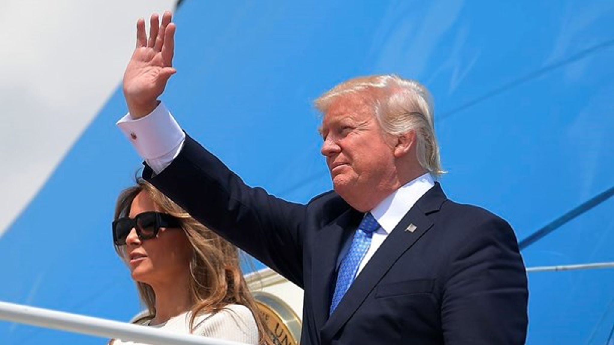 Regn med trafikkaos og en by i lockdown, når Air Force One lander i Bruxelles i denne uge med&nbsp;præsident Donald Trump og hans kone, Melania.