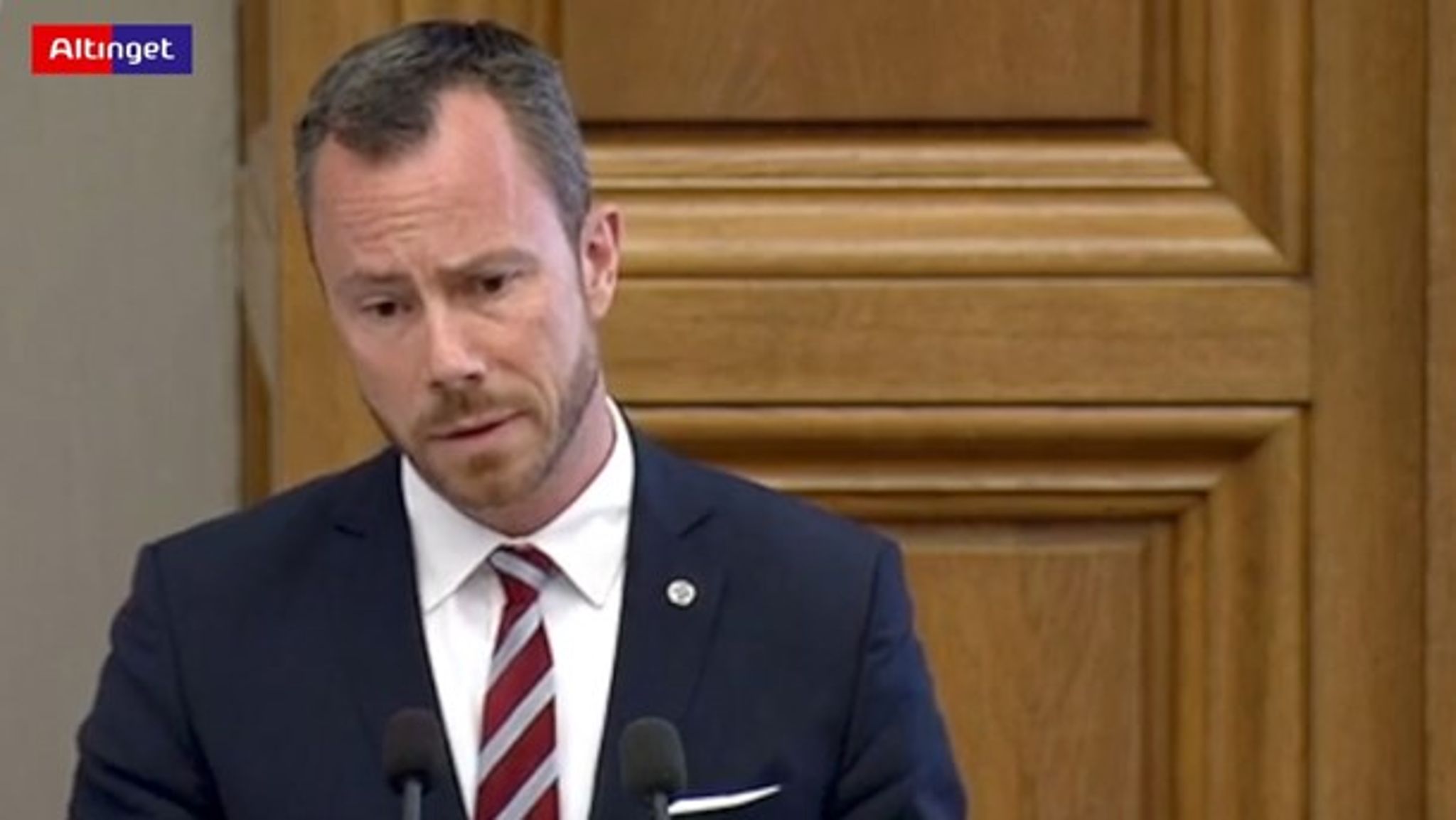 Jakob Ellemann-Jensen (V)&nbsp;under afslutningsdebatten i Folketinget 31. maj 2017