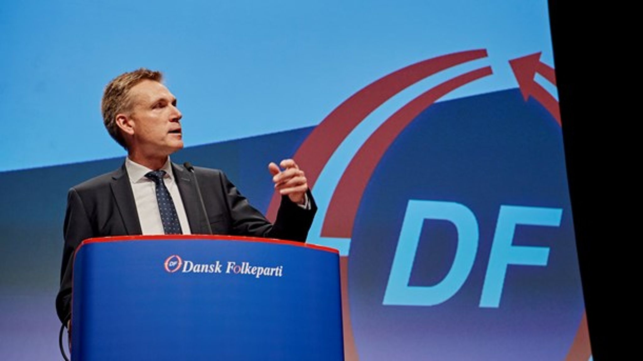 DF-formand Kristian Thulesen Dahl bad i sin åbningstale Socialdemokraterne søge længere mod højre. 