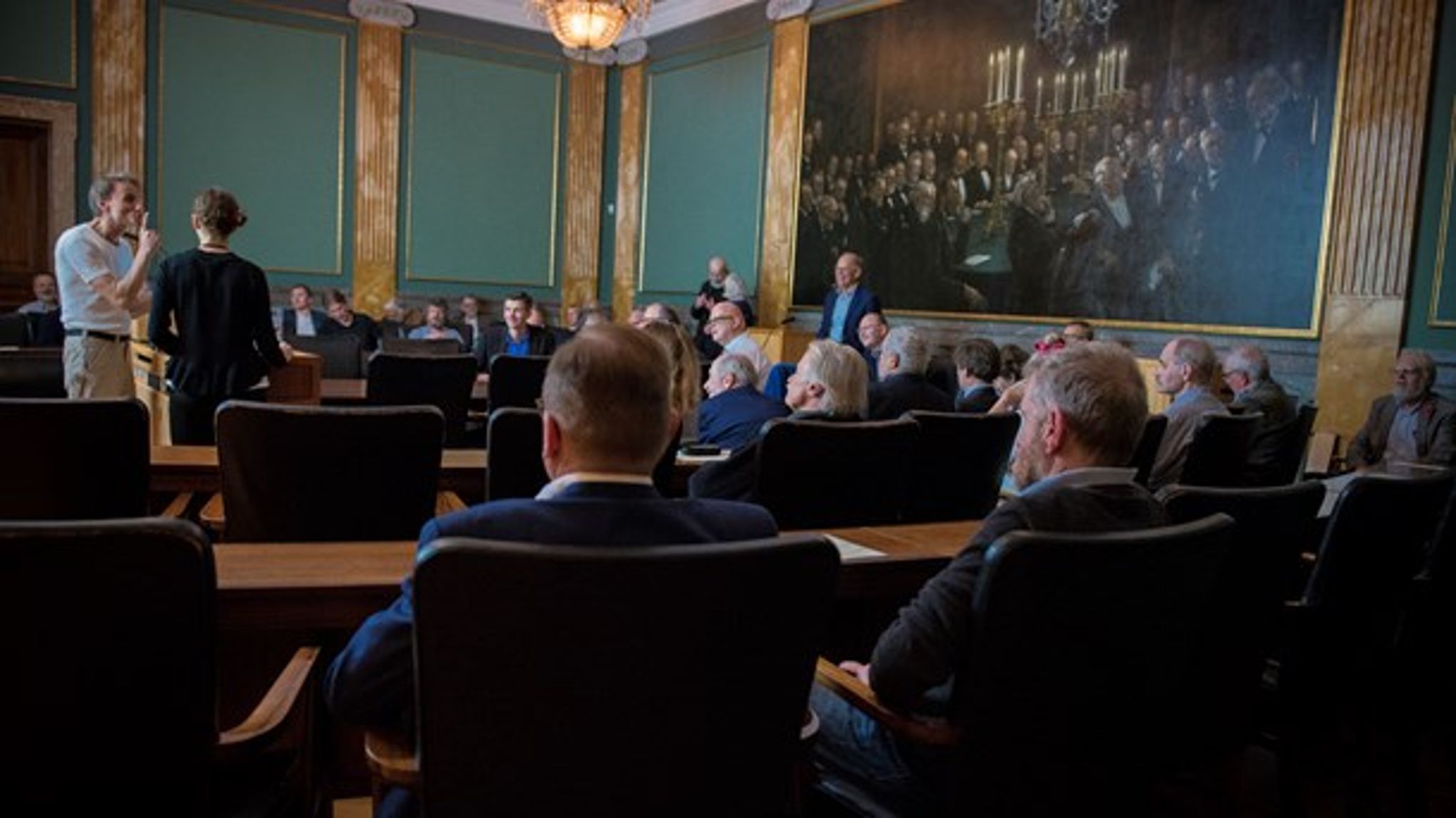 Salen i Videnskabernes Selskab på H.C Andersens Boulevard i København.