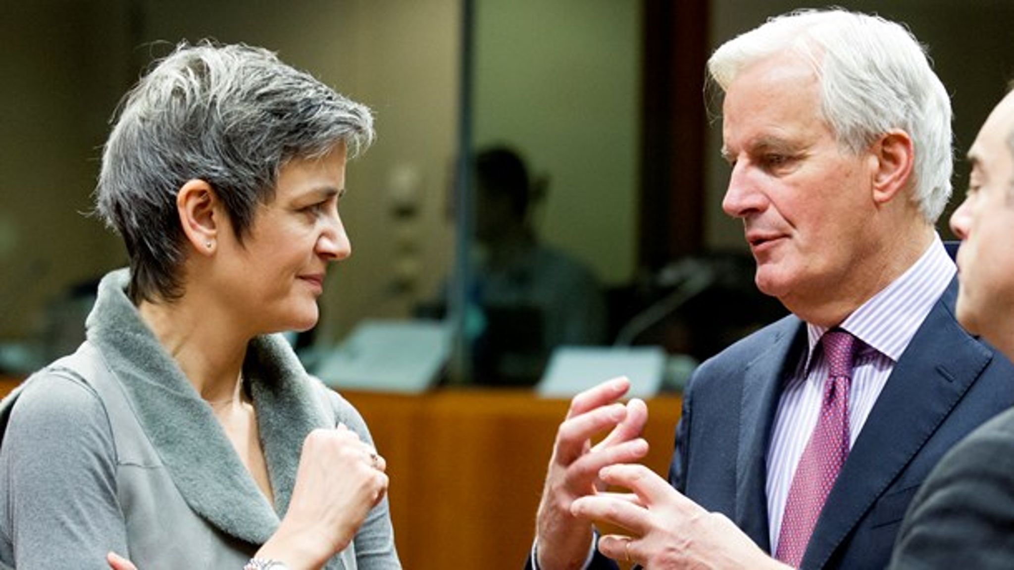 Nogle drømmer om at se Vestager som den næste formand for EU-Kommissionen. Men der vil være mange andre bud – for eksempel måske EU's Brexitforhandler, Michel Barnier (t.h.)