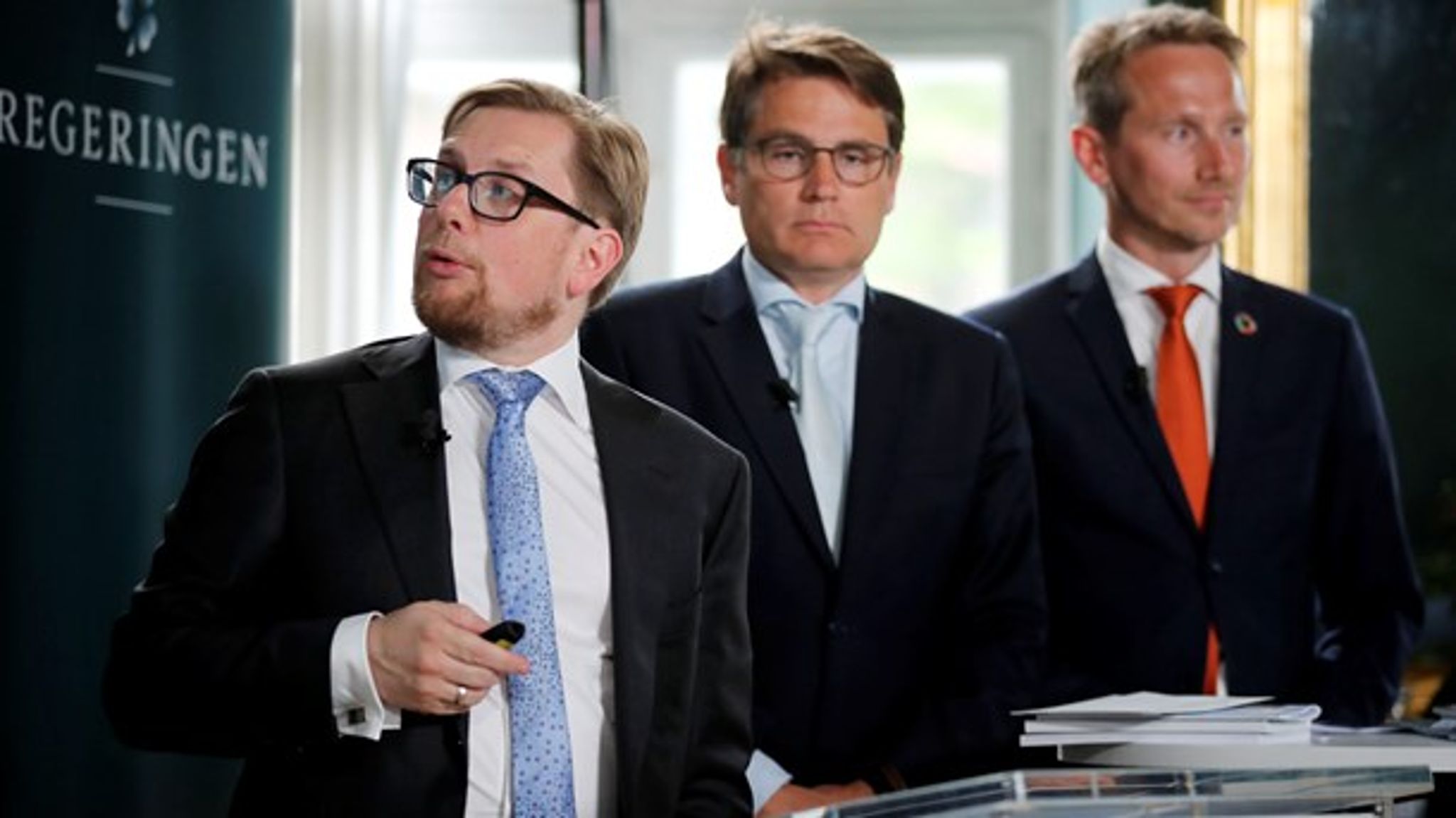 Økonomiminister Simon Emil Ammitzbøll-Bille (LA), finansminister Kristian Jensen (V) og erhvervsminister Brian Mikkelsen (K) lagde med 2025-planen fra maj op til en reform af SU’en. Det har dog lange udsigter.