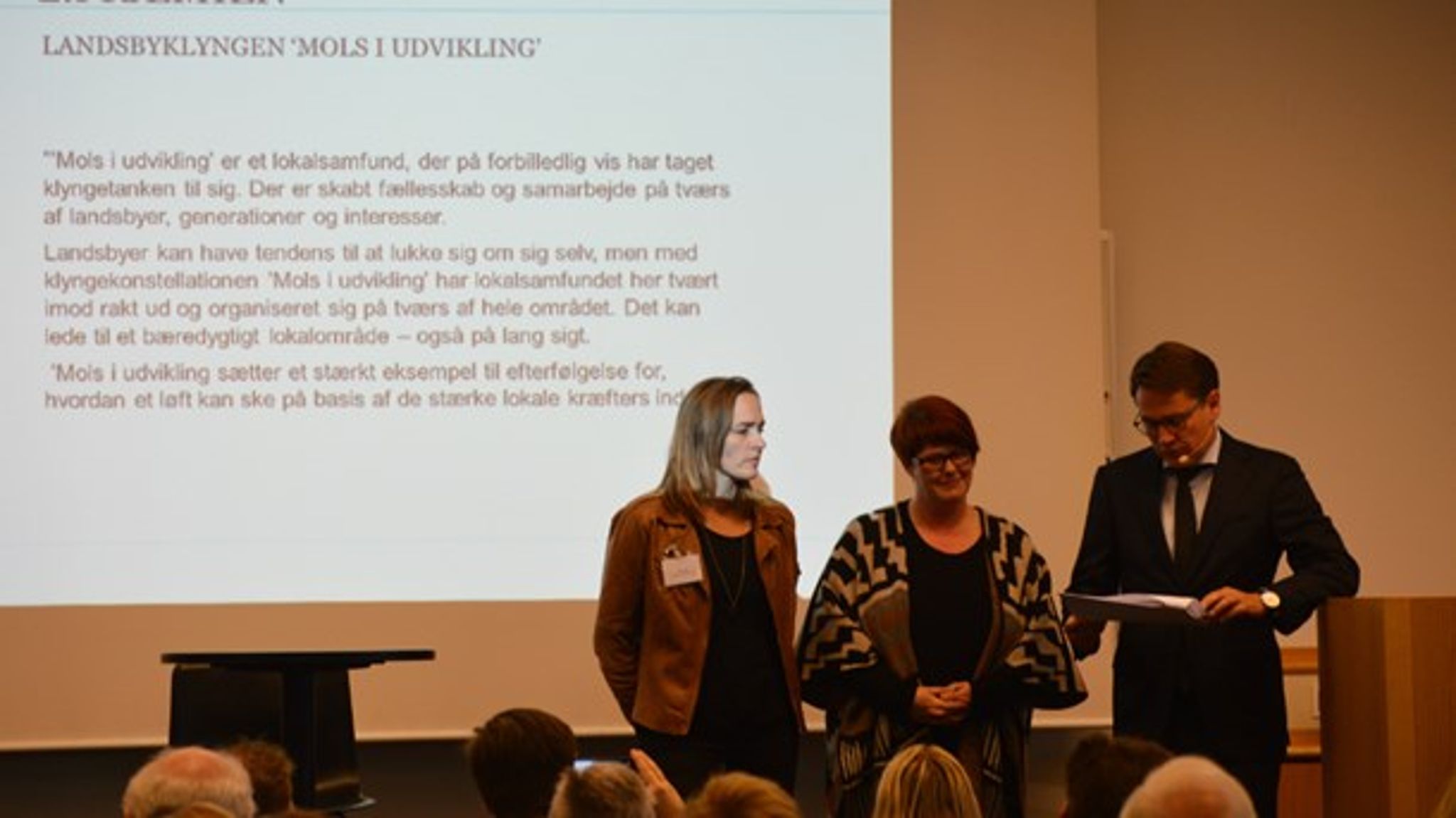 Ildsjæleprojektet Mols i Udvikling har på ganske få år vendt tendensen med faldende børnetal, fraflytning og "udkantsstemning", og de&nbsp;fik i 2017 landdistriktsprisen 2017