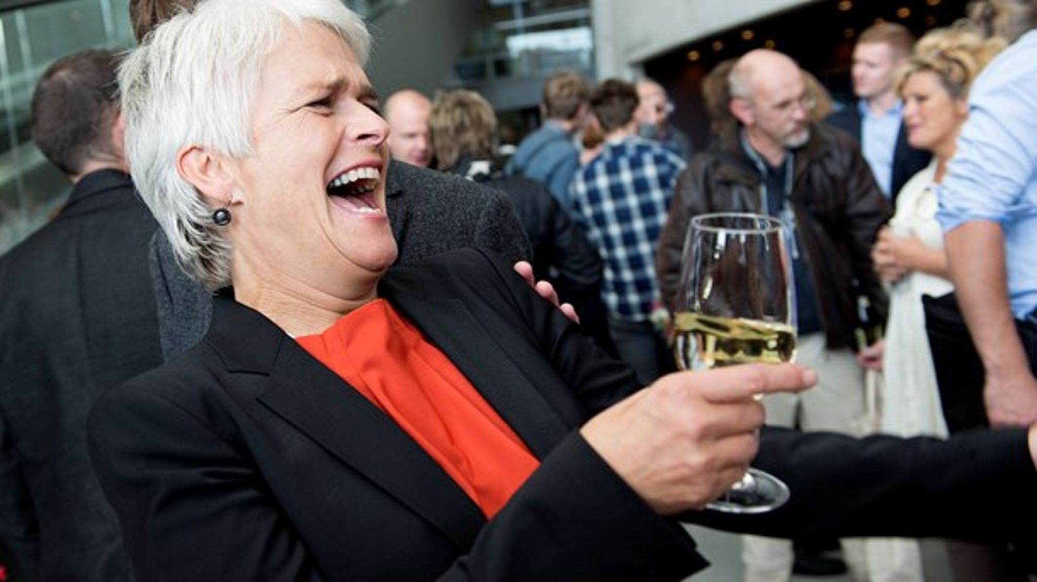 Humøret var højt, da Annette Vilhelmsen vandt en storsejr over Astrid Krag i efteråret 2012. Men SF's position i Thorning-regeringen blev ikke bedre af den grund.<br>
