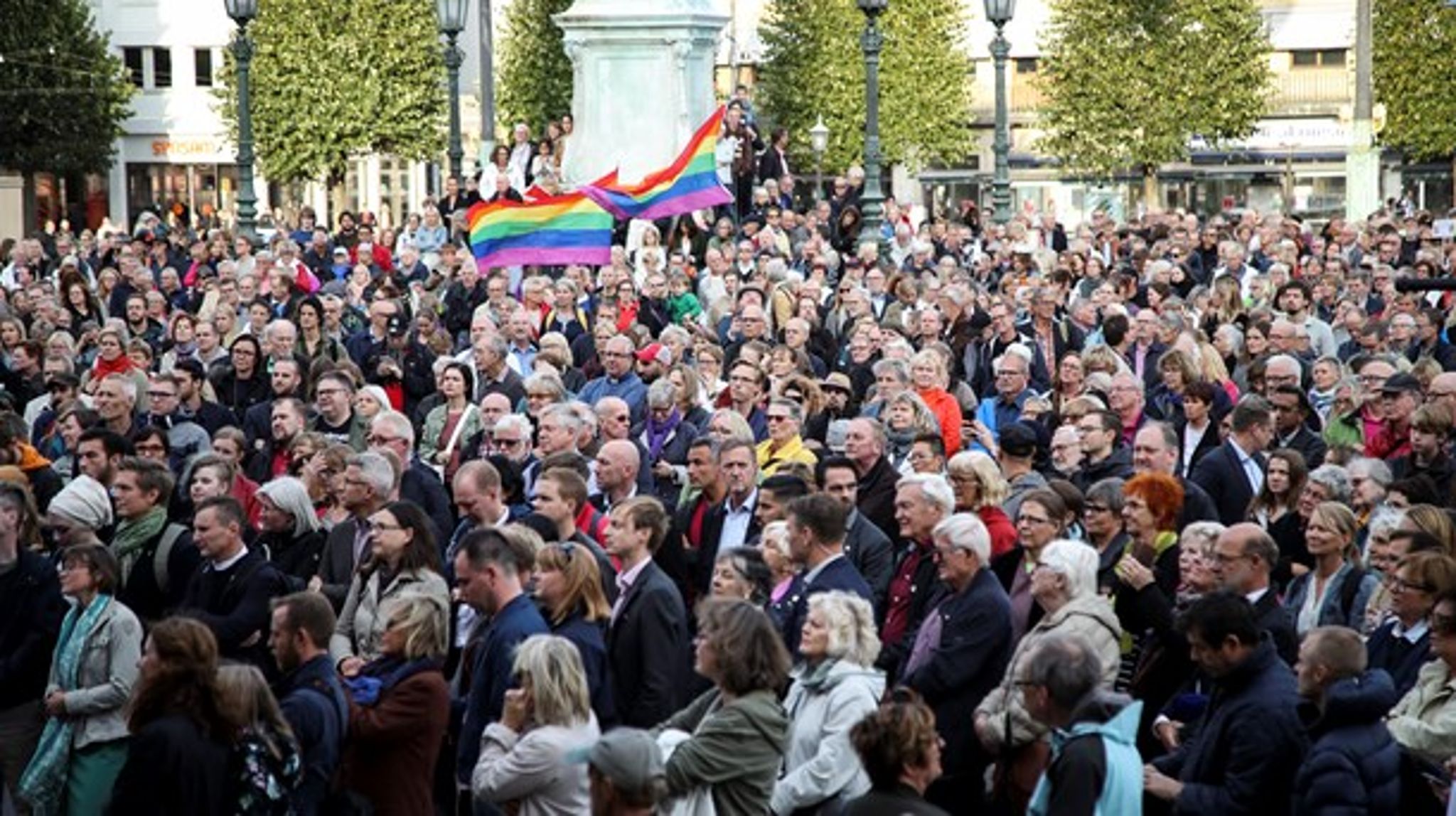 Demokrati-demonstration på tværs af politiske partier. Göteborg, Sverige. (Arkivfoto).