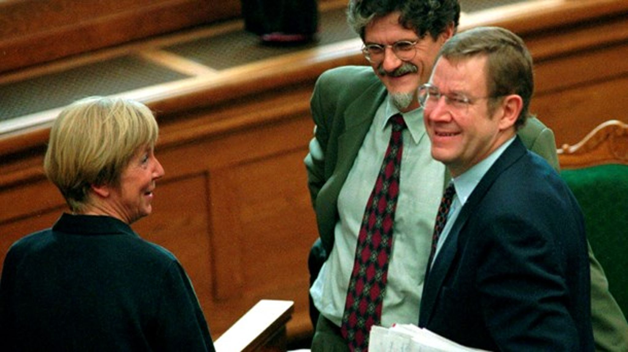 Dengang de spillede på samme hold: Poul Nyrup Rasmussen (S), Mogens Lykketoft (S) og Marianne Jelved (R) havde på lange stræk et godt samarbejde i 90'erne. Men dengang havde de to partier også langt flere fællesnævnere end i dag.<br>