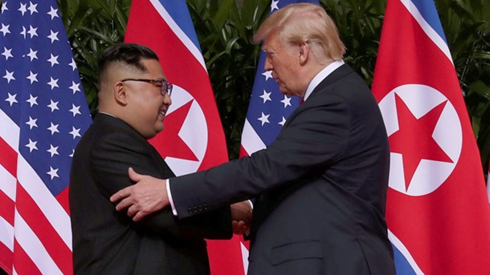 Mødet mellem USA's præsident, Donald Trump, og den Nordkoreanske leder, Kim Jong-un, er det første af sin slags. 