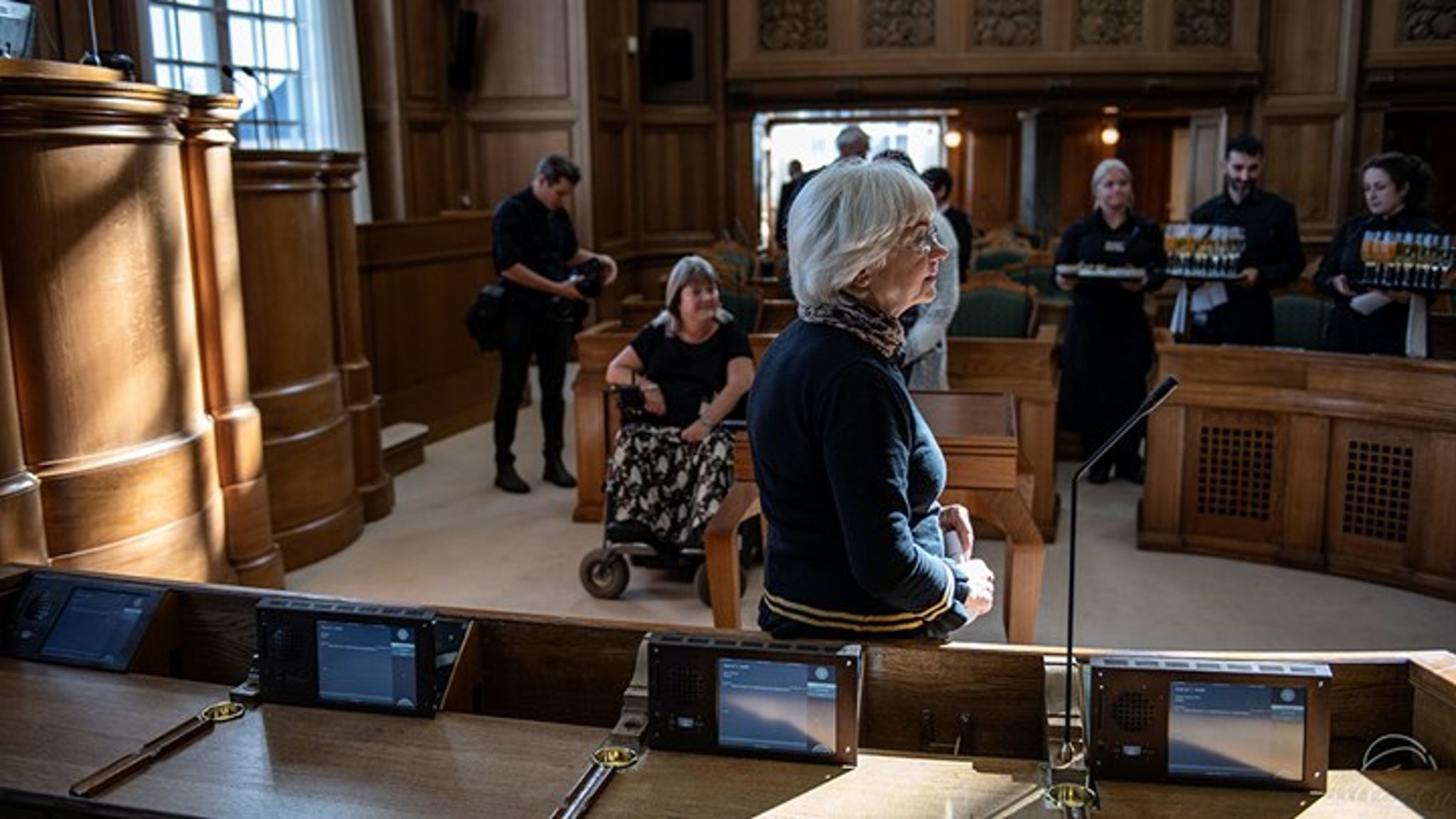 "Rengøringspersonalet skal også have en tak, for jeg ved godt, hvordan der ser ud, når håndværkerne har været i gang," siger Pia Kjærsgaard.&nbsp;
