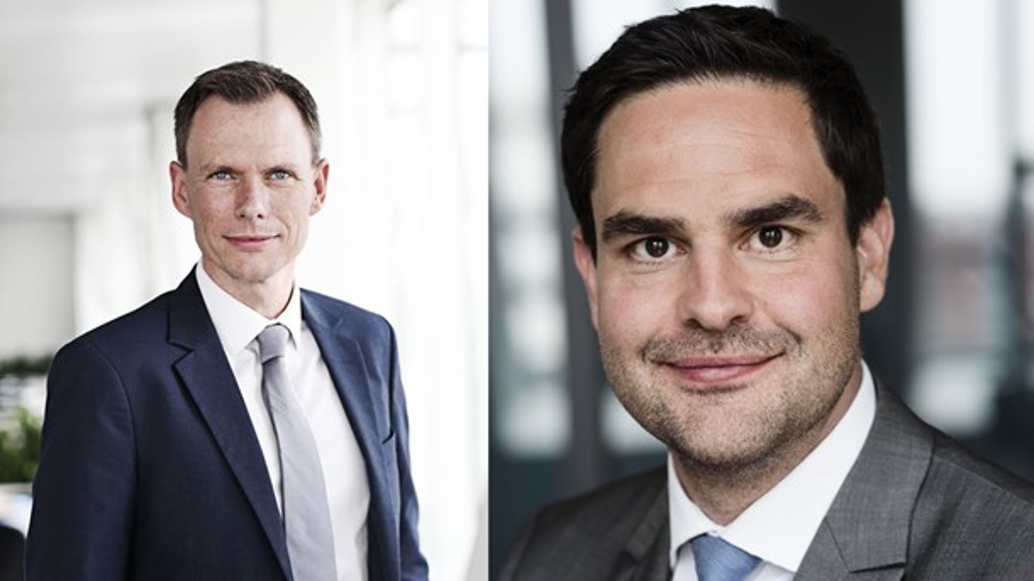 Kent Damsgaard, direktør, DI (tv.) og Torsten Asbjørn Andersen, vicedirektør i Erhvervsstyrelsen, (th.) håber, at adskillige aktører vil støtte op om forslag, der kan sikre små og mellemstore virksomheder bedst mulige vilkår.
