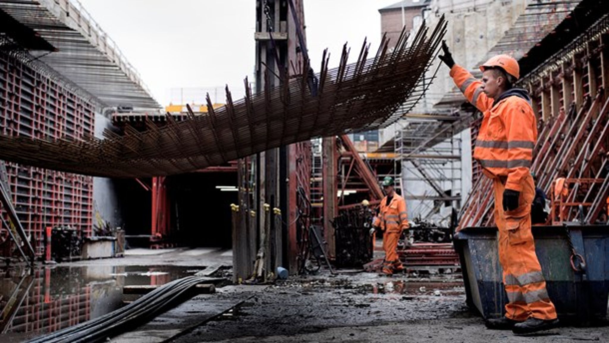 Polske håndværkere i gang med at bygge Nordhavnstunnellen. <a href="http://www.scanpix.dk/spdk/index.pl?cache=1784619020277809#" target="" rel=""><br></a>