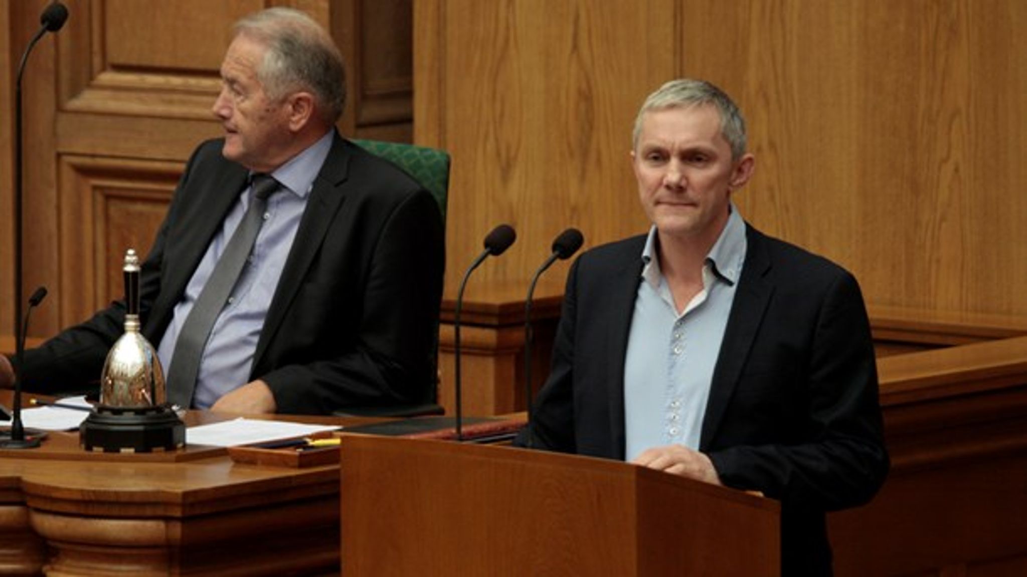 Sjúrður Skaale på Folketingets talerstol ved åbningsdebatten i oktober 2018.