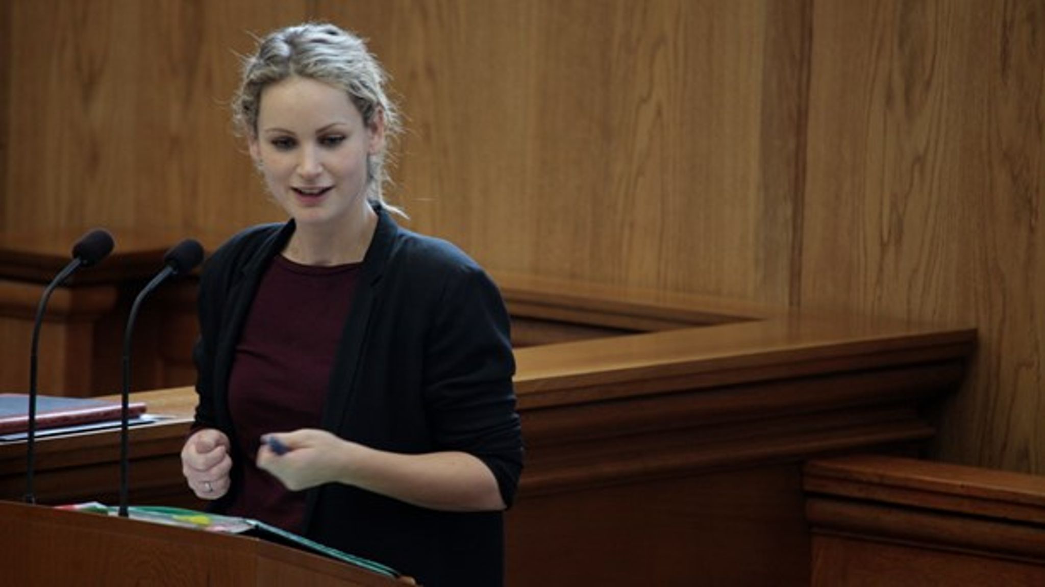 Pernille Skipper præsenterer onsdag Enhedslistens bud på en 2030-klimplan.<br>