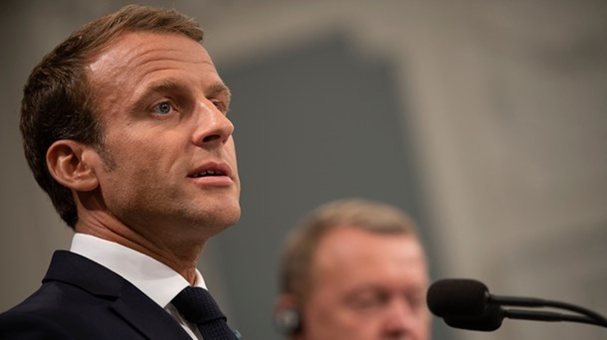 Sidste gang Danmarks statsminister mødtes med Emmanuel Macron, blev der særligt talt om forsvarspolitik og -forbehold.&nbsp;