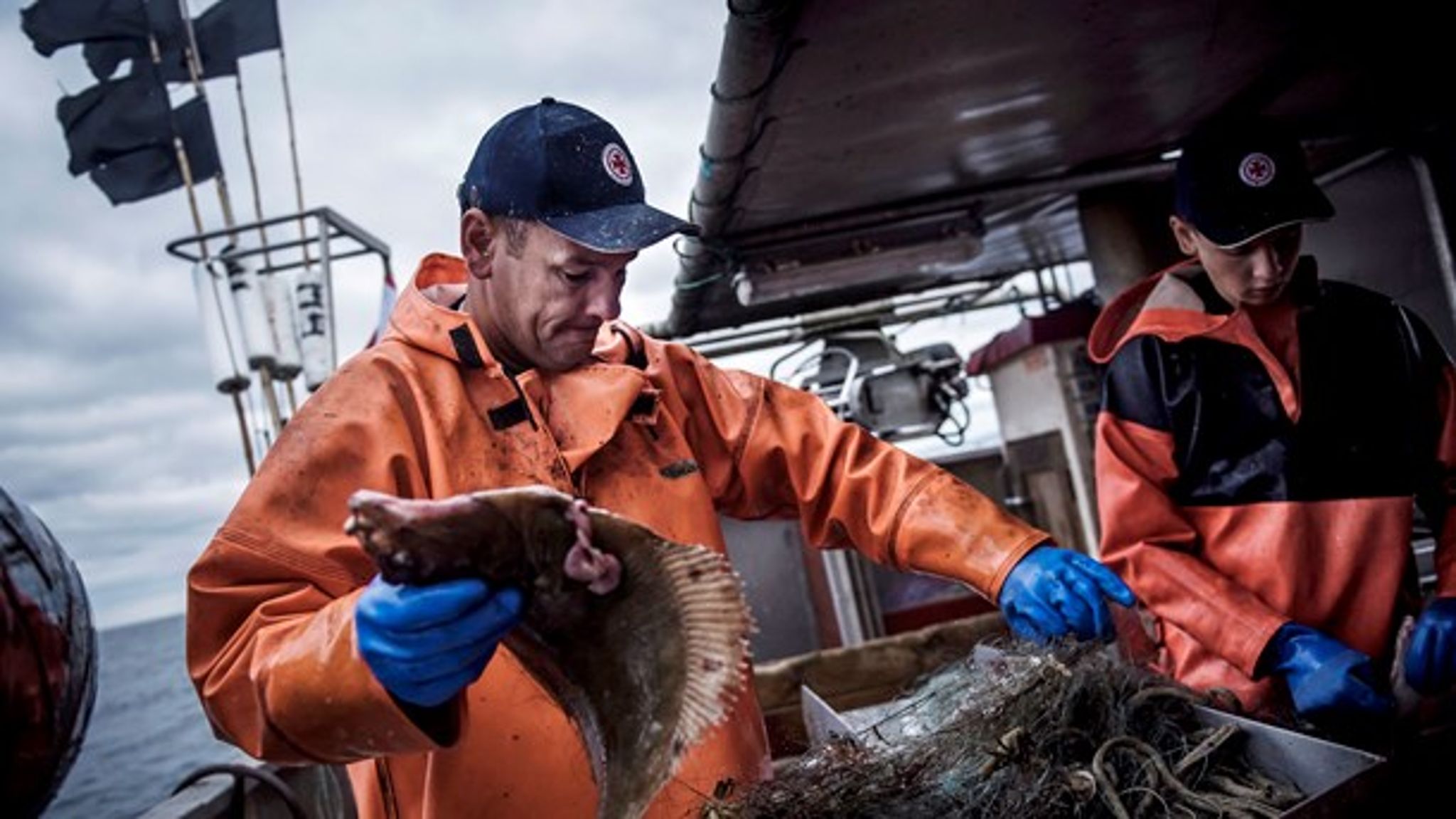 Britisk farvand risikerer at blive lukket for danske fiskere. Her lander de ellers en tredjedel af deres fangst. 