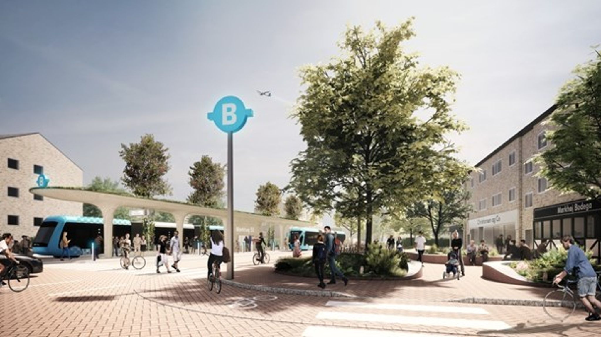 BRT-busser skal gøre den kollektive transport mere populær blandt borgerne i byerne, skriver&nbsp;Kirsten Jensen og Sophie Hæstorp Andersen (S). Her er vi Mørkhøj Station i København.&nbsp;
