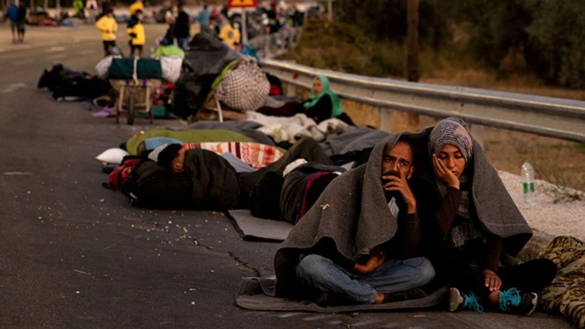Tusinder blev ramt, da Moria-lejren på Lesbos brændte ned. 