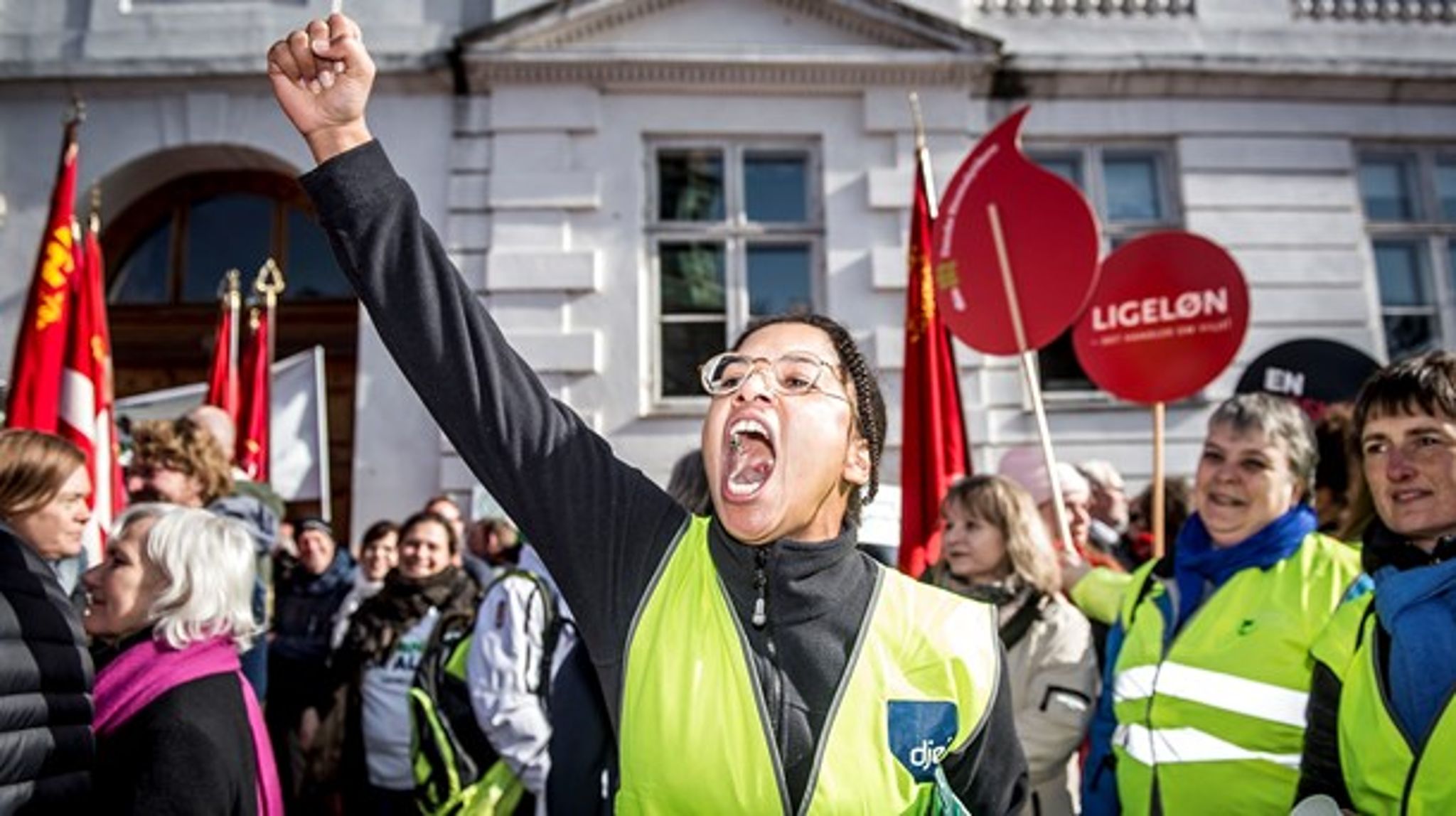Sådan så det ud i foråret 2018 foran Forligsinstitutionen. Det langstrakte overenskomstdrama fra OK18 kommer næppe til at gentage sig, når de offentlige overenskomster i løbet af de kommende måneder igen skal fornyes.