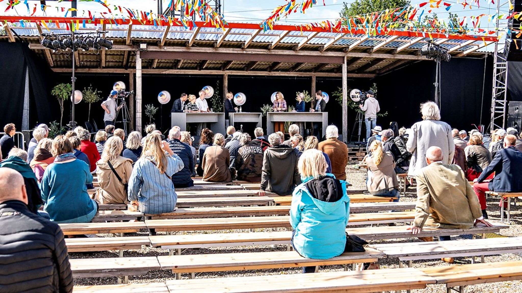 Her ses den ny kulturminister Ane Halsboe-Jørgensen til Kulturmødet på Mors 19. august.<br>