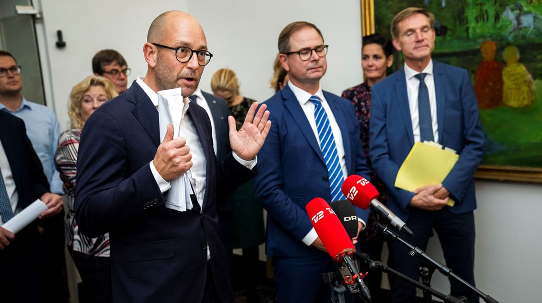 Fødevareminister Rasmus Prehn (S) var glad mandag, da et bredt flertal landede en aftale for landbruget. 