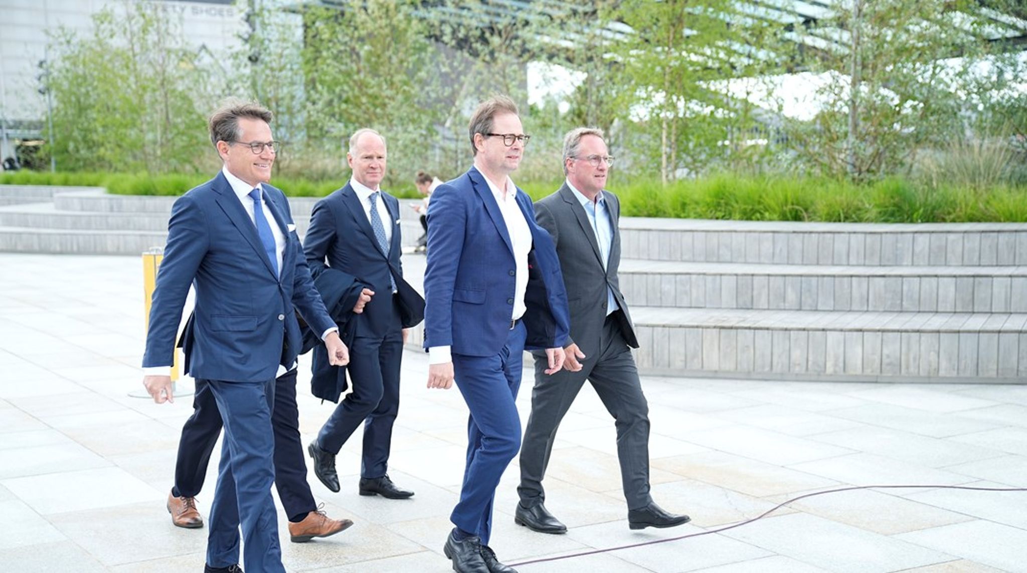 Erhvervsbosserne Brian Mikkelsen og Lars Sandahl Sørensen er ikke tilfredse med den finanslov, som finansminister Nicolai Wammen mandag præsenterede. Arkivfoto.