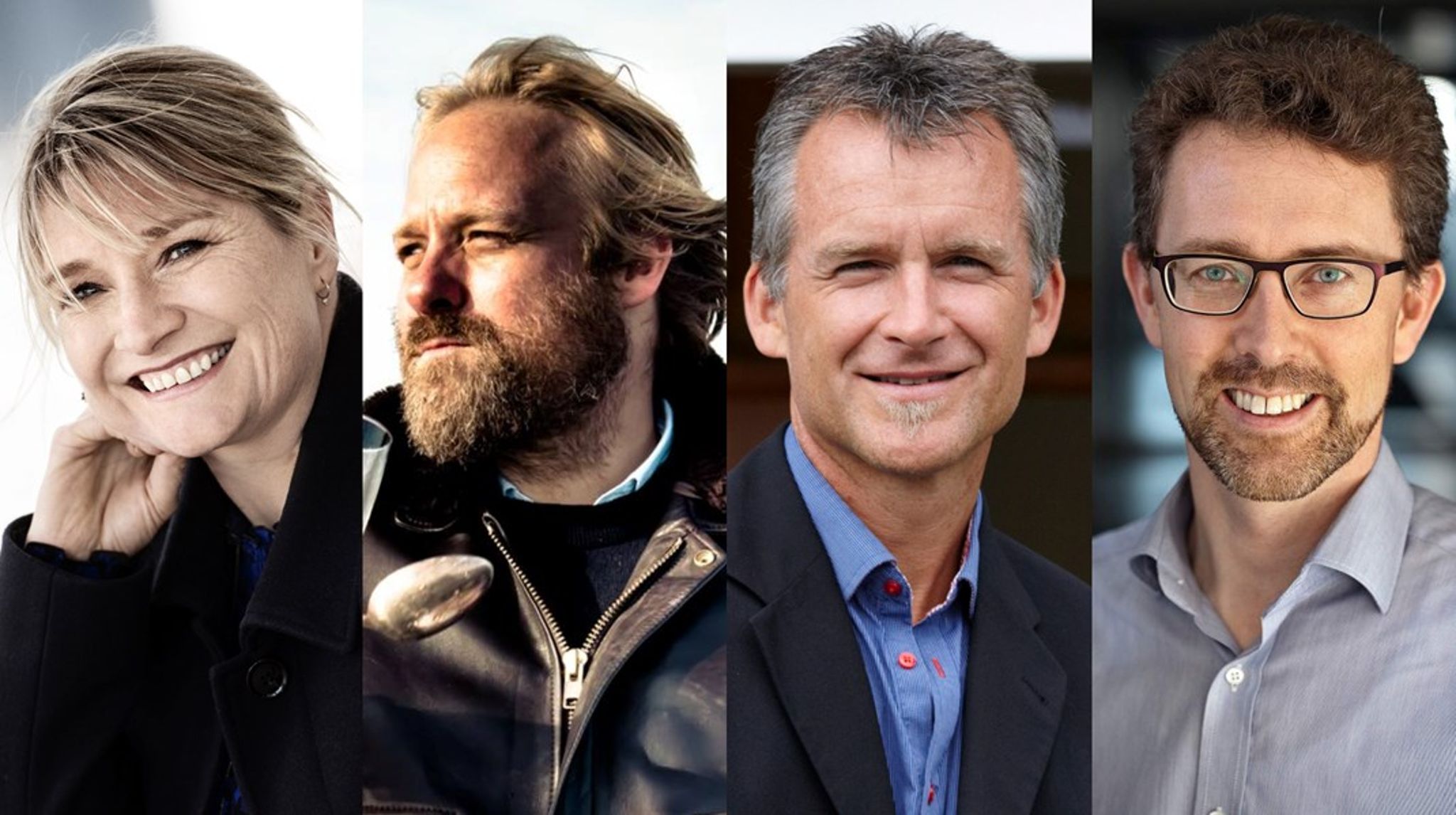 De fire nye kommentarskribenter er fra venstre: Judith Kyst, Kasper Fogh Hansen, Paul Holmbeck og Thomas Roland.
