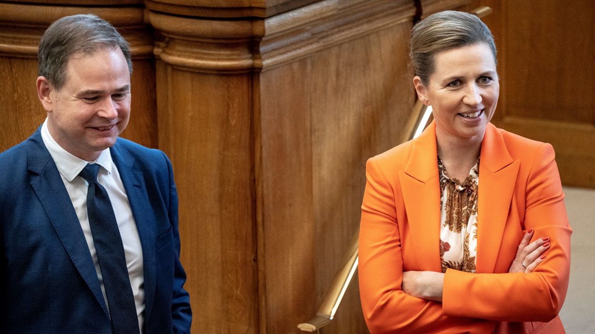 Den socialdemokratiske regering med statsminister Mette Frederiksen og finansminister Nicolai Wammen i spidsen stoppede praksissen med at benytte headhuntere til at hjælpe med rekrutteringen af departementschefer. Beslutningen blev taget umiddelbart efter, at Socialdemokratiet havde vundet regeringsmagten i sommeren 2019. Arkivfoto.&nbsp;
