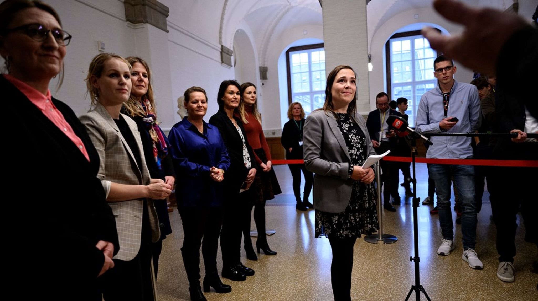 SSA-forlig har typisk været brede med muligheder for, at mange politikere og partier kan profilere sig. Her&nbsp;doorstep fra aftaleindgåelse i 2021.