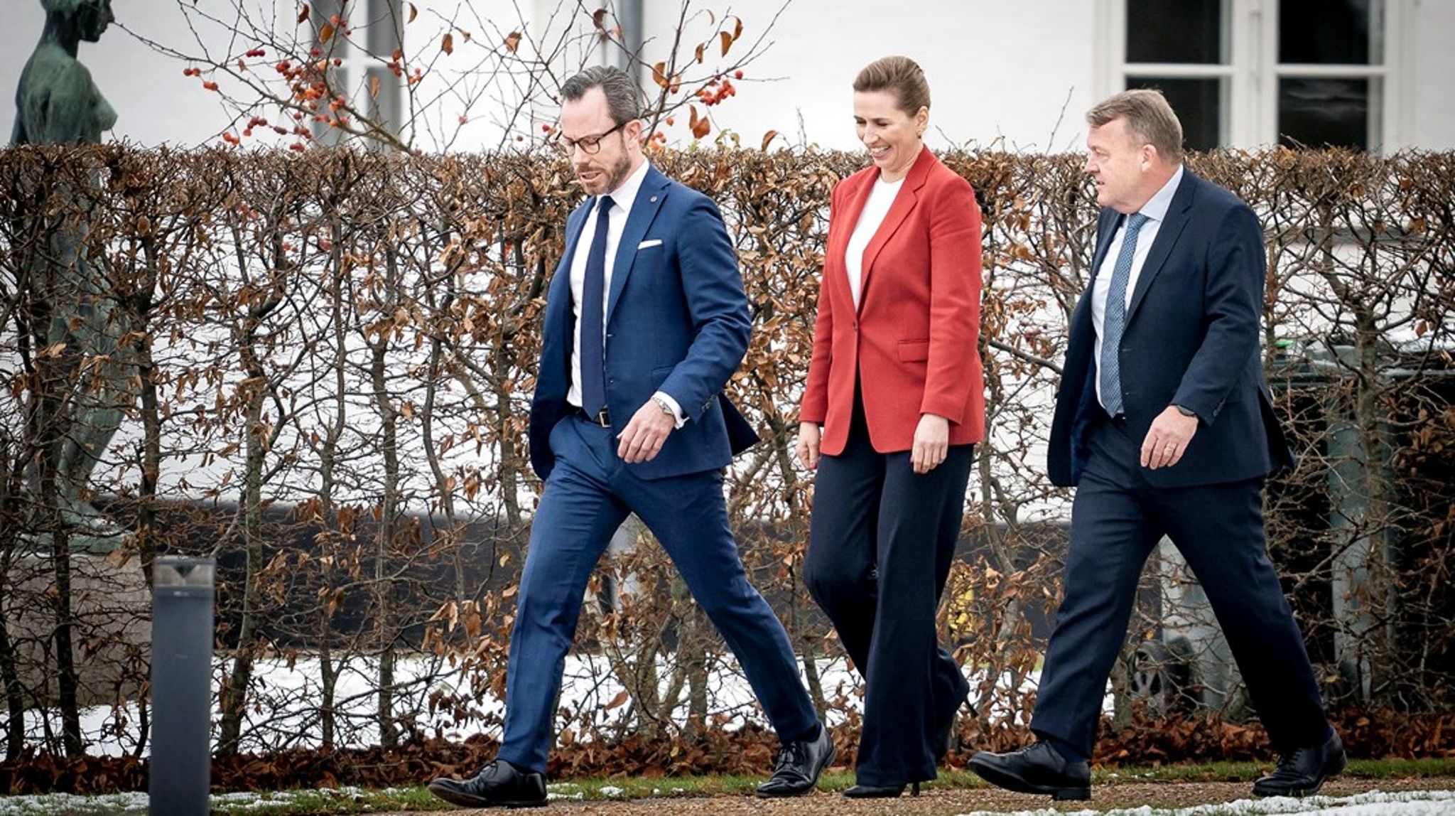 Med det nye regeringsgrundlag sættes fokus på implementering af allerede aftalte fødevarepolitiske tiltag. Ellemann, Løkke og Frederiksen præsenterede få nye forslag på Marienborg onsdag.&nbsp;