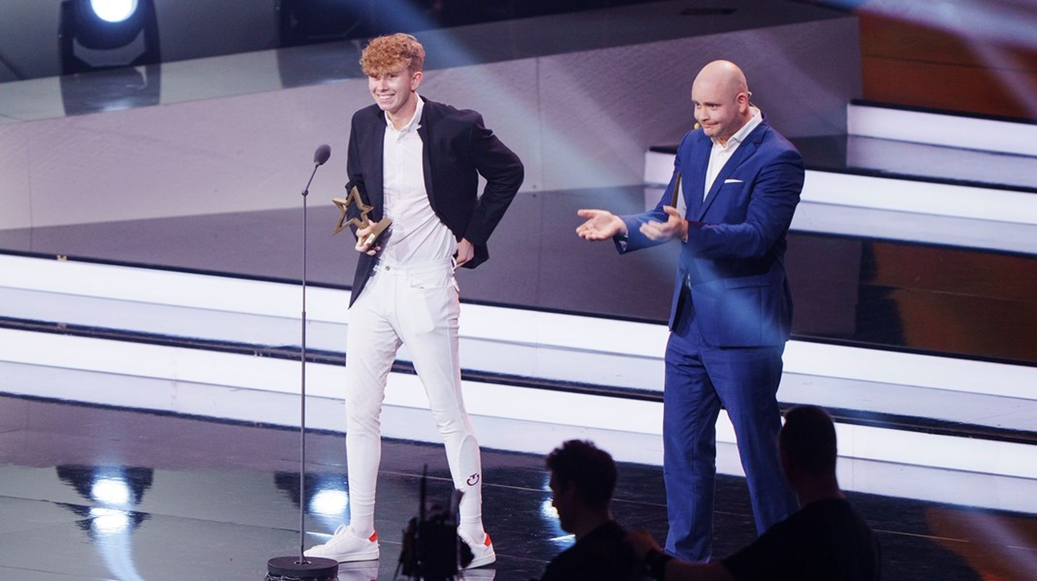 Tobias Thorning Jørgensen og kulturminister Jakob Engel-Schmidt til Sport 2022.
