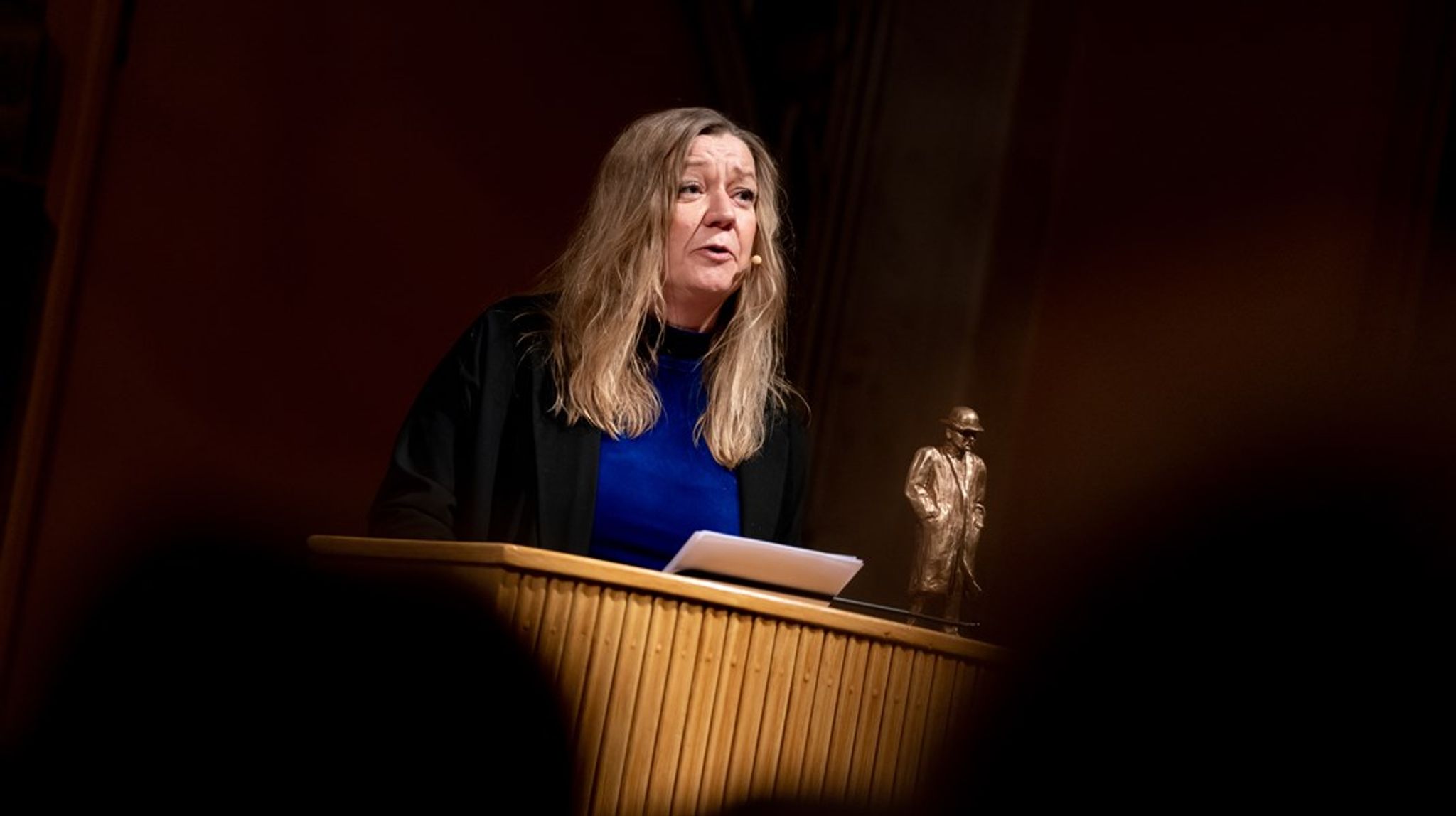 Tine Johansen til uddelingen af Cavlingprisen 2023. 