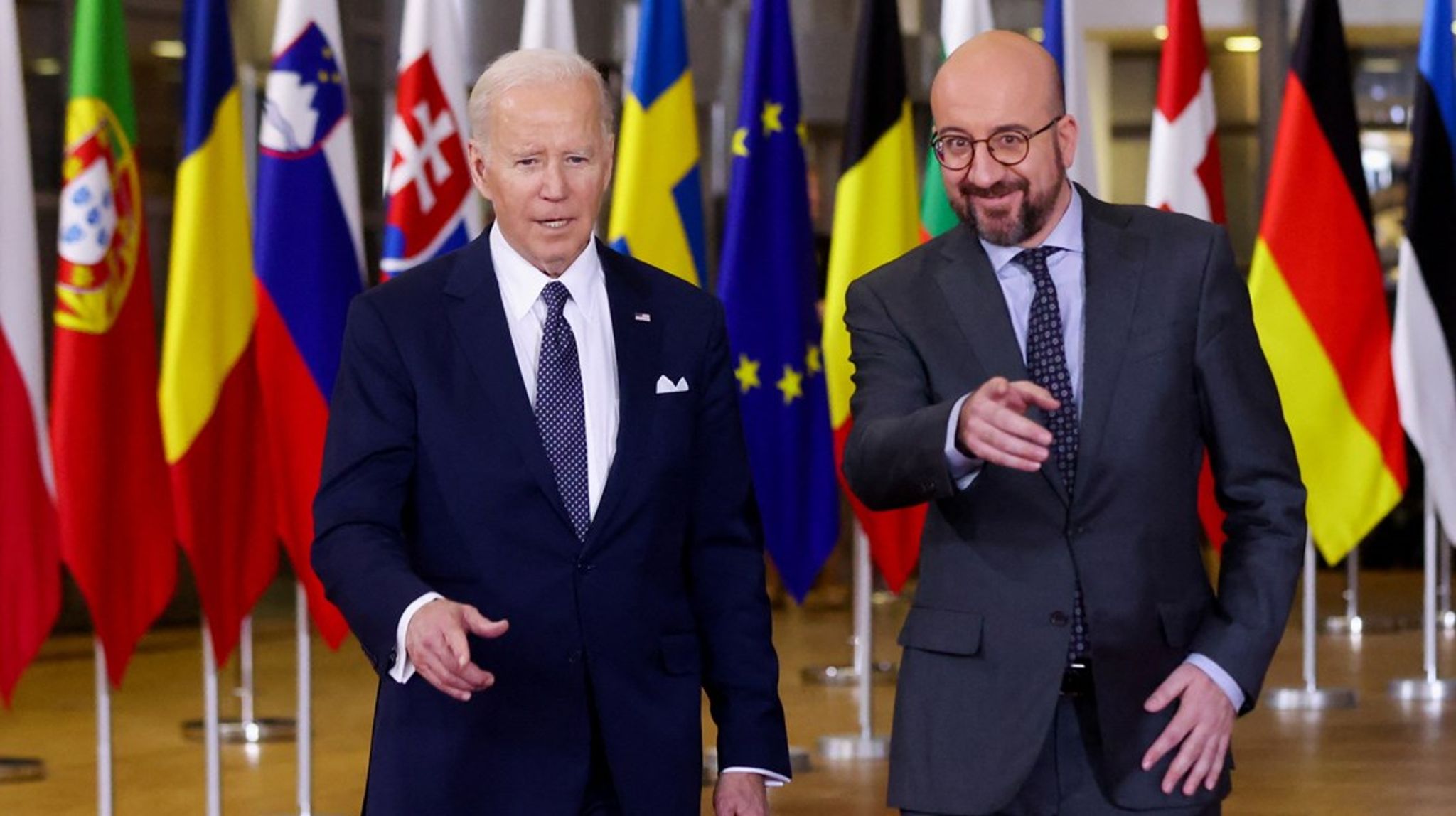 Den amerikanske præsident kunne som én af de første lykønske Charles Michel med genudnævnelsen som formand for Det Europæiske Råd.