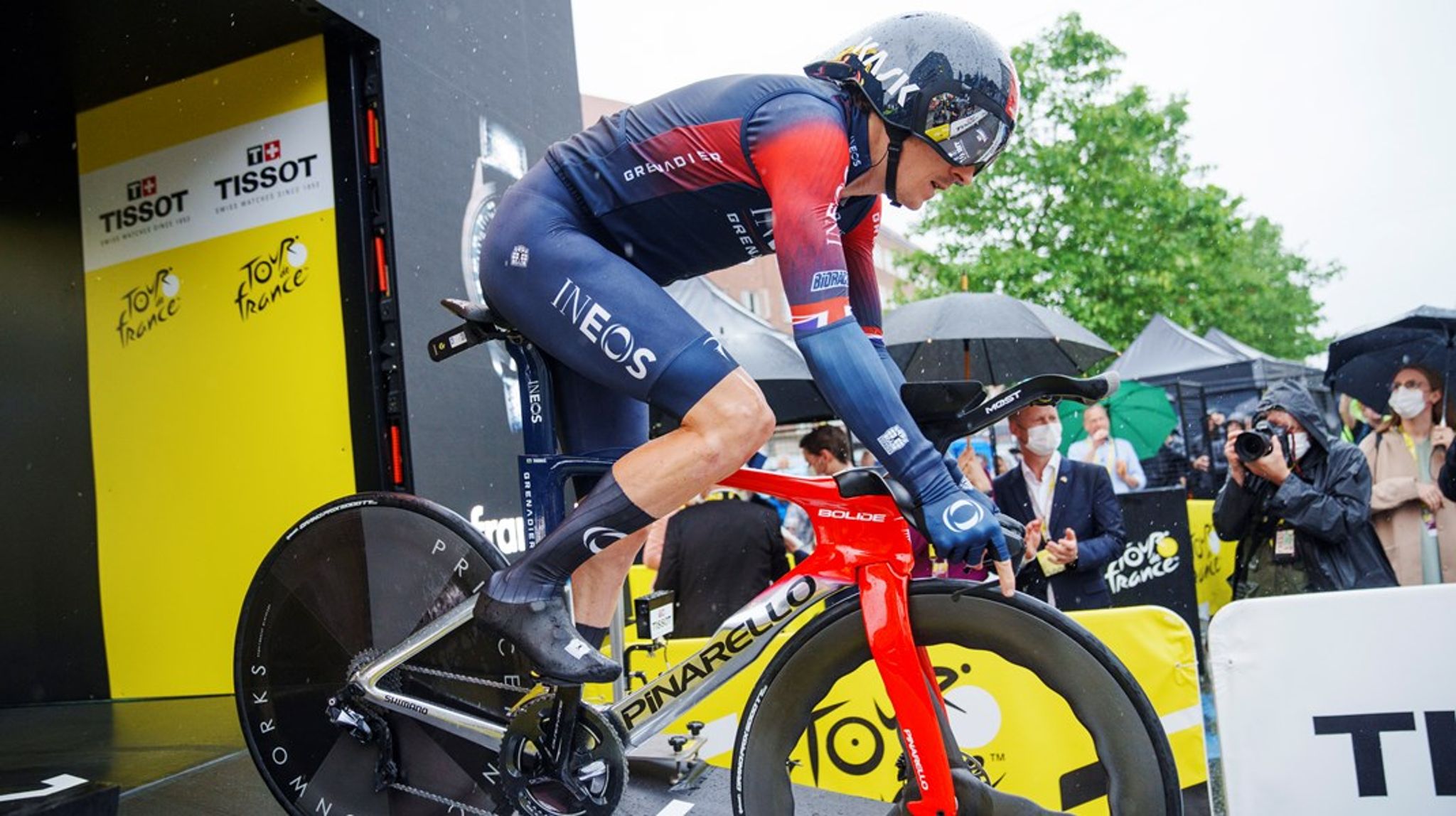 Wonderful Copenhagen var et af selskaberne bag indsatsen for at få Tour De France til Danmark. Her ses den walisiske cykelstjerne Geraint Thomas på vej ud på løbets enkeltstart i 2022, der blev afholdt i København.&nbsp;
