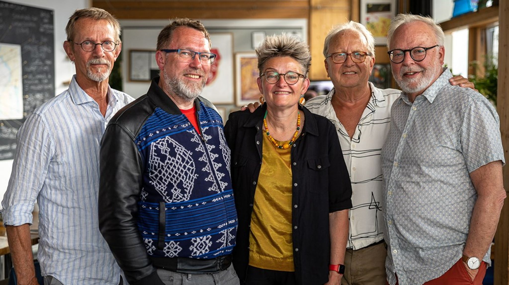 Nairobi-klubbens bestyrelse er blevet genvalgt&nbsp;med det formål at forberede foreningens afsluttende arrangement.&nbsp;Fra venstre: Niels Elbæk, Lars-Terje Lysemose, Bettina Gram, Frode Højer Pedersen og Bjørn Førde.