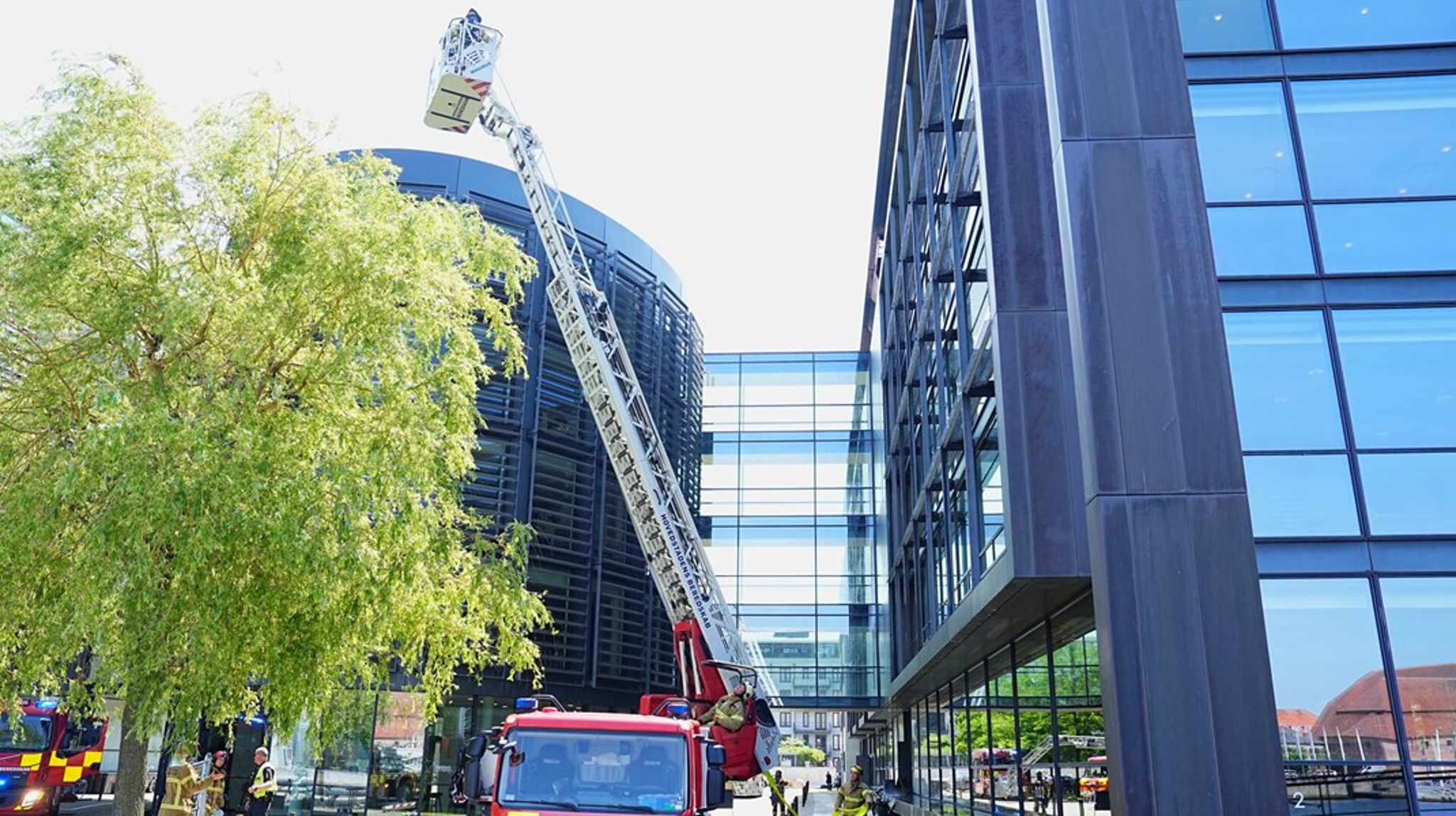 Torsdag udbrød der brand i bygningen, der blandt andet huser Skatteministeriets departement.<br>