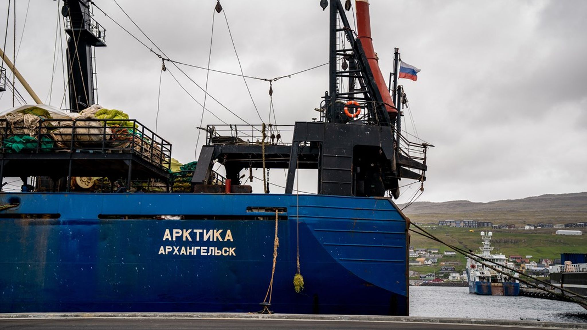Russisk fiskeskib i Tórshavn i 2022.