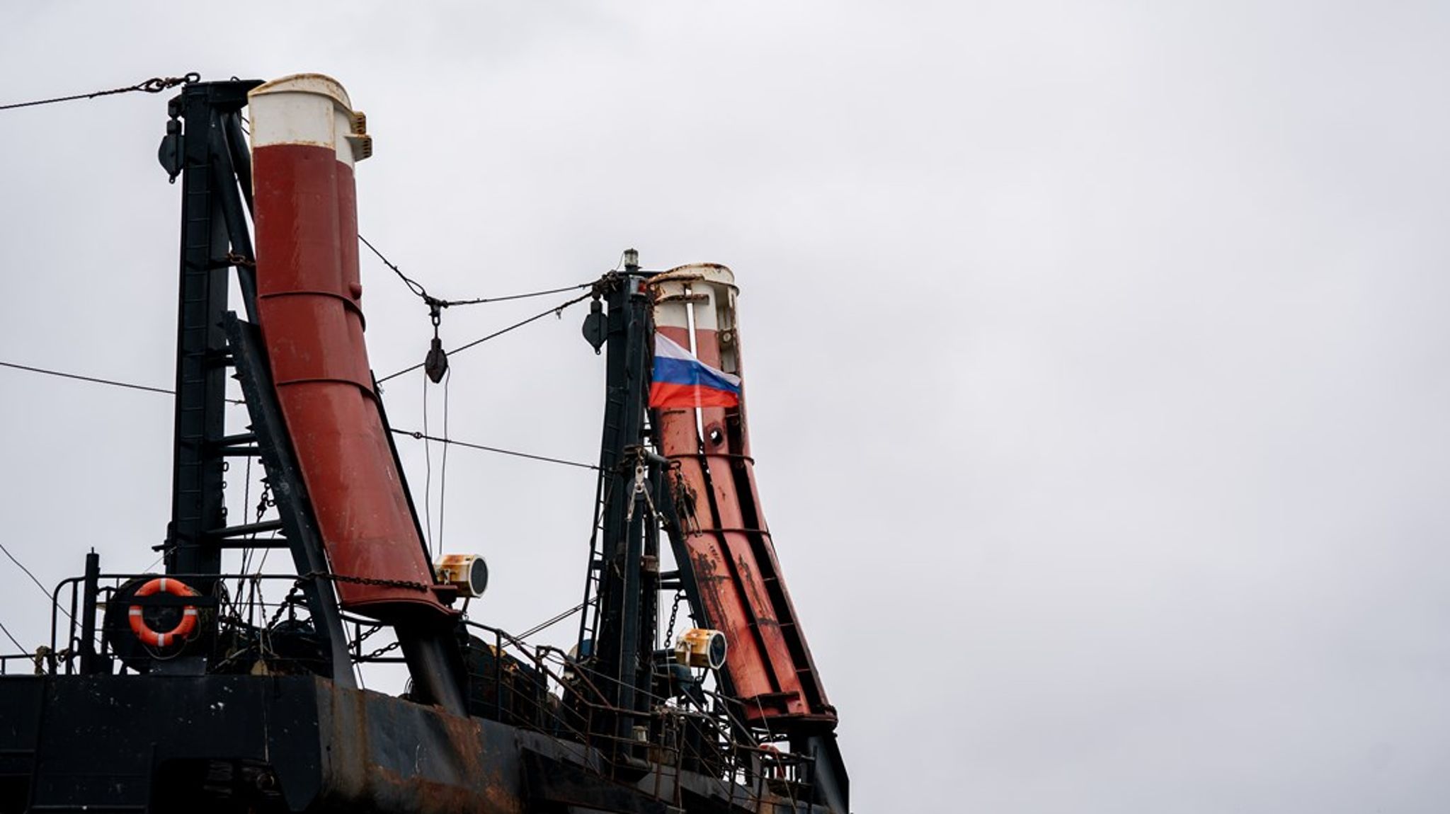 Russisk skib i Tórshavn i 2022. <br>