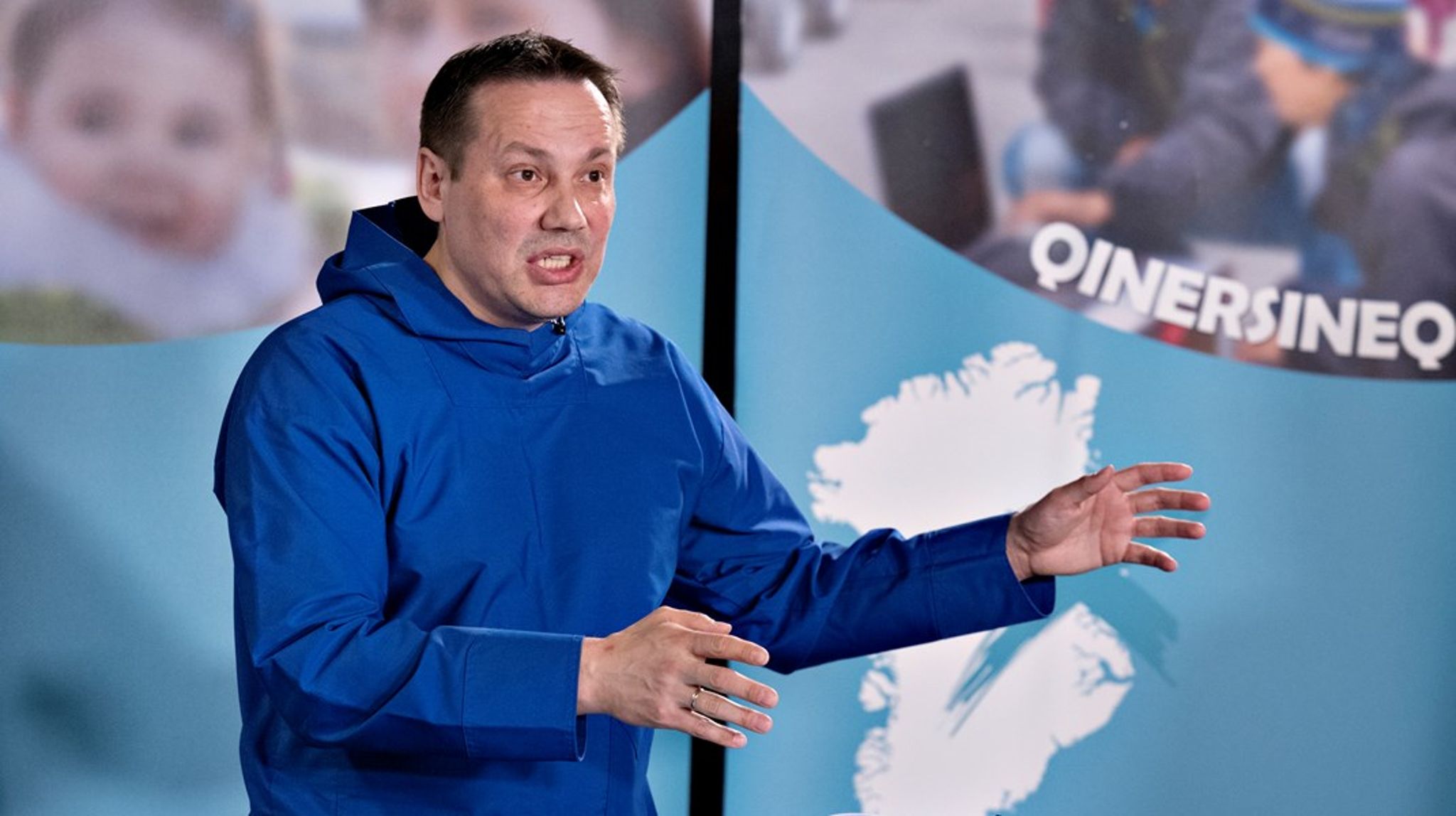 Erik Jensen er leder af det grønlandske regeringsparti Siumut. <br>