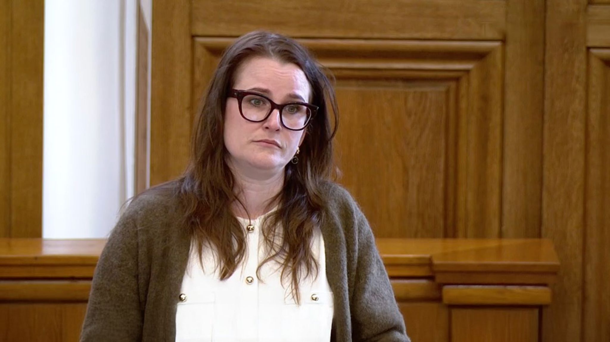 Liberal Alliances kulturordfører Katrine Daugaard anklager kulturminister Jakob Engel-Schmidt for kammerateri under sin tale i Folketinget