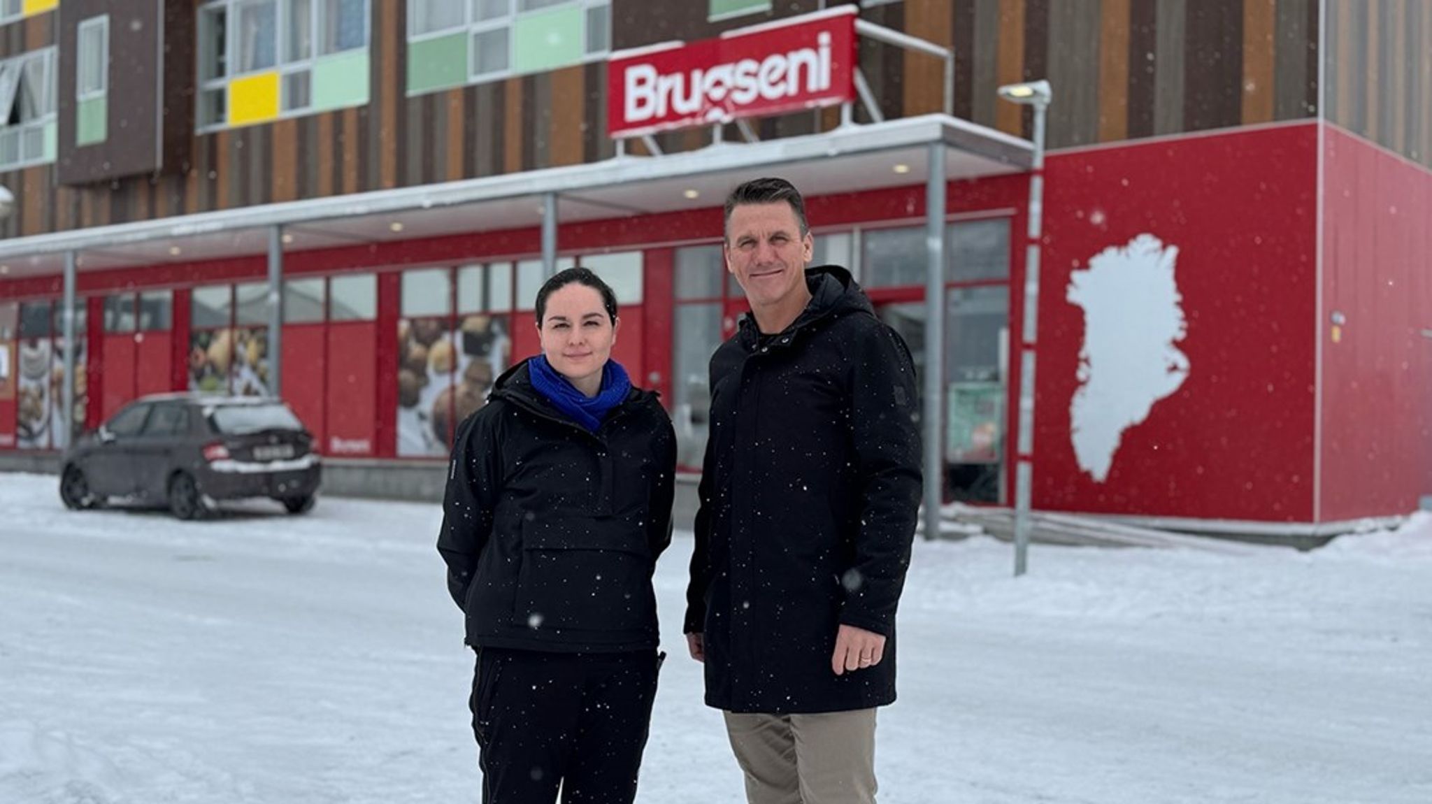 Bestyrelsesformand Avijâja Rosing-Olsen og Allan Kristoffersen.