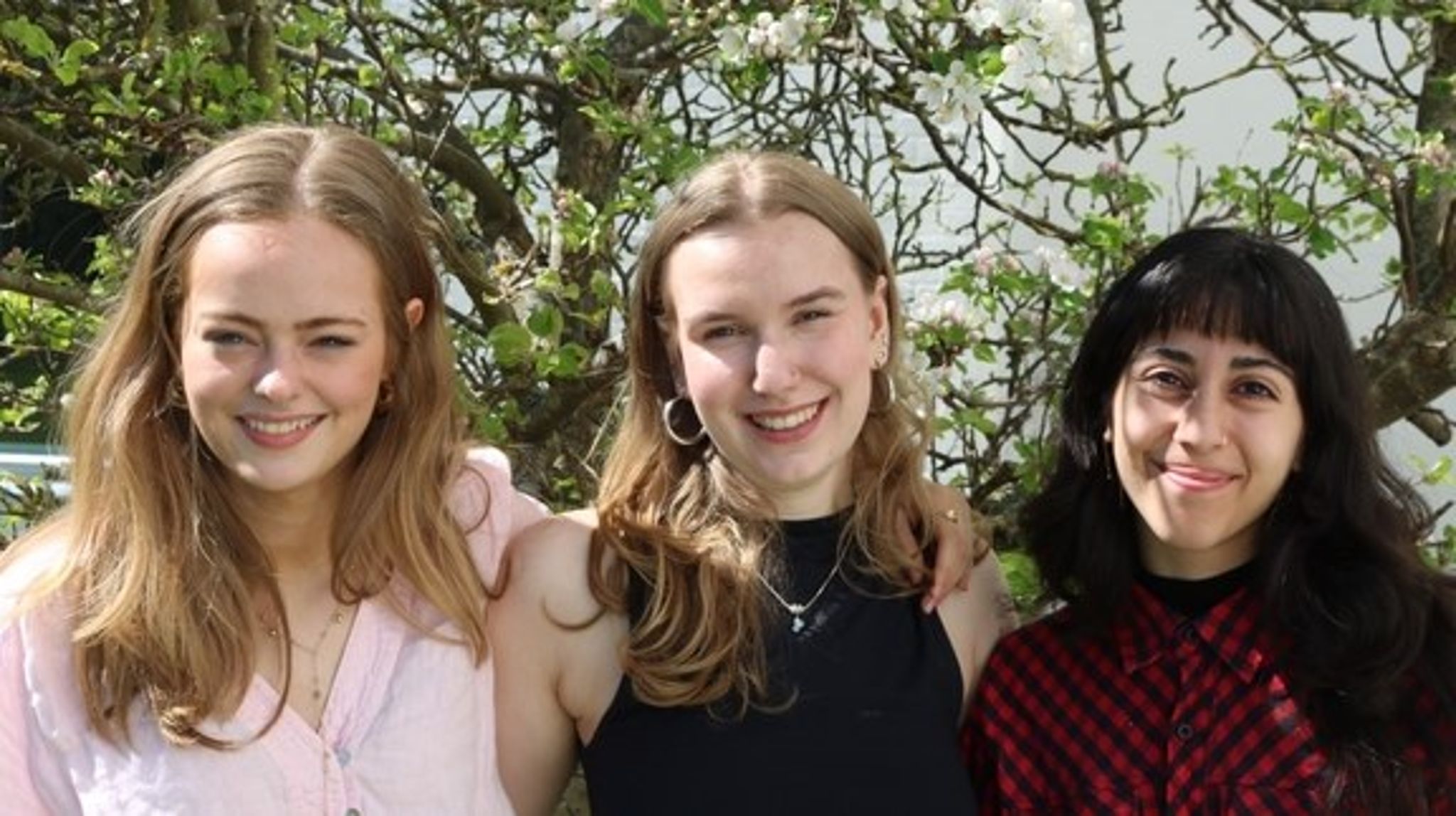 Den nye forperson for Danske Gymnasieelever, Freja Sinclair, ses i midten af billedet.