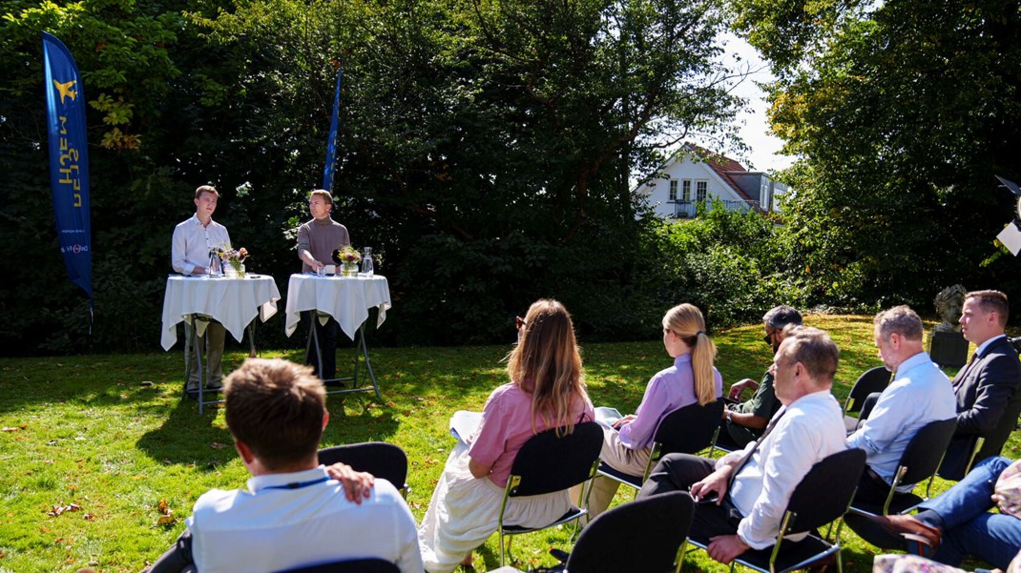 Dansk Folkeparti afholder pressemøde i forbindelse med deres sommergruppemøde i august 2024.&nbsp;